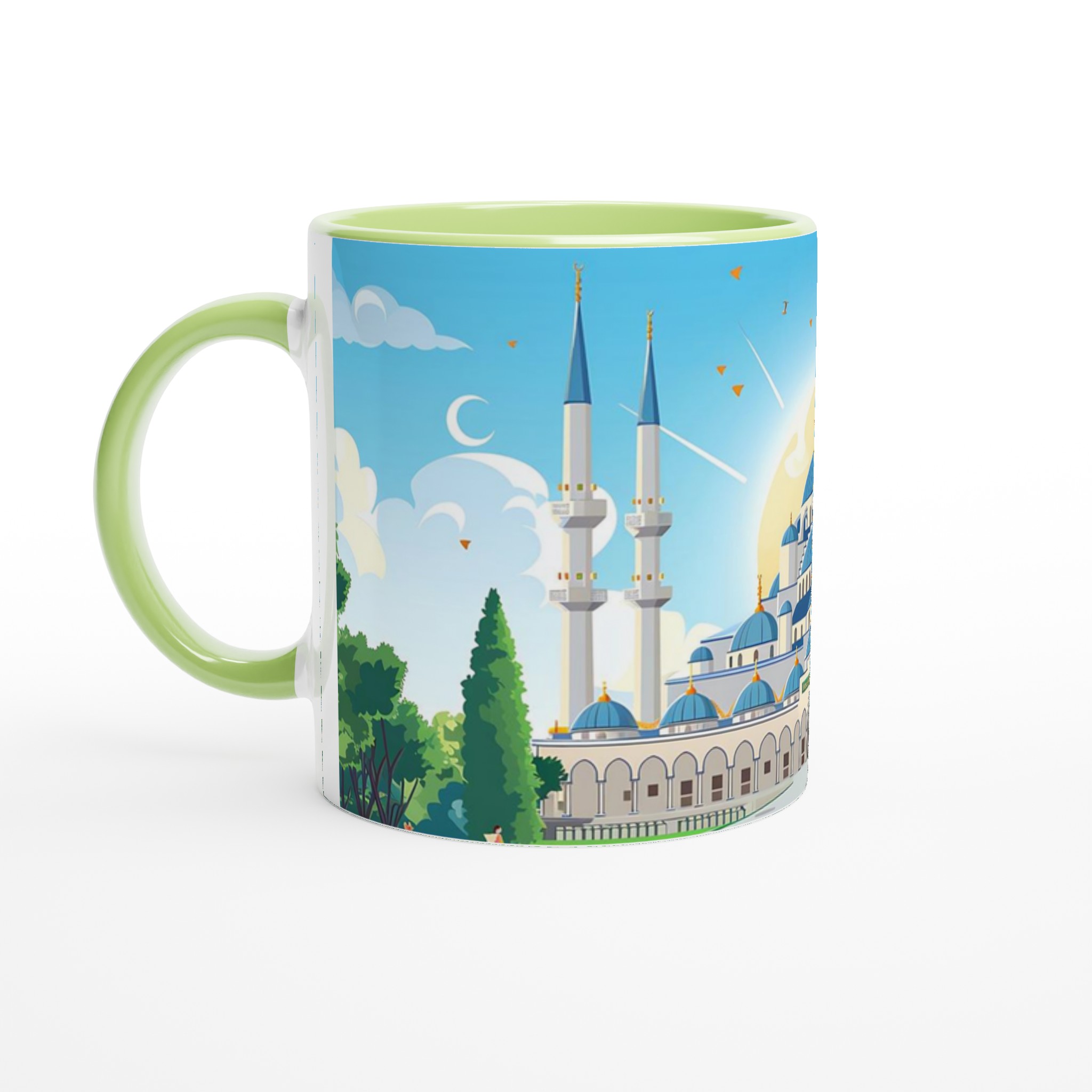Blå Moské Inspirerad Keramikmugg – En bit av Istanbul i varje klunk, tillgänglig i 7 livfulla färger! 3 810eea64-e46d-46bb-8f07-8c580dd6eb13