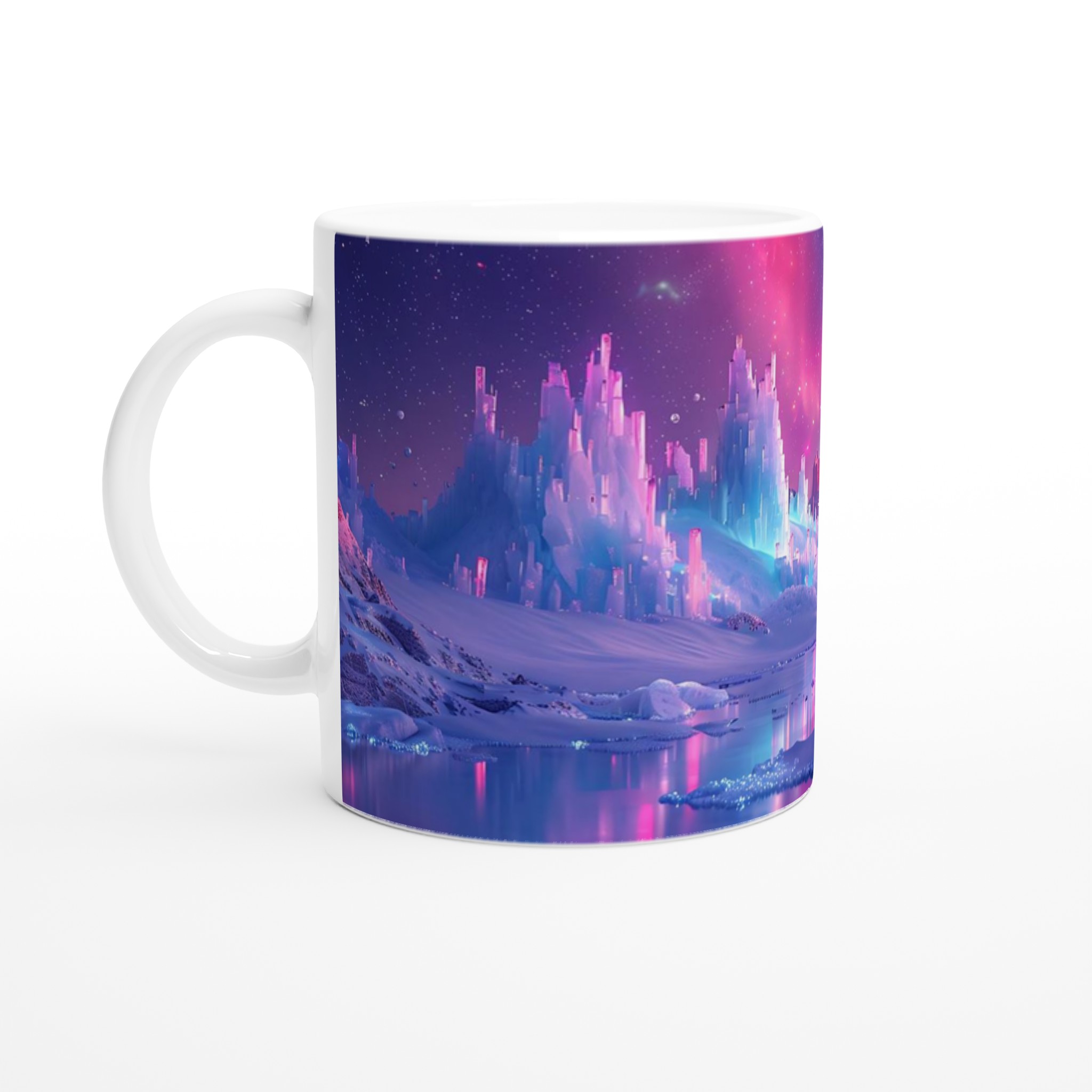 Magisk Vintermugg – Frostig Kristallstad i Skymningen – 11oz Keramisk Mugg i Valfri Färg 1 81328540-a613-4449-bd47-30abf56d3adf