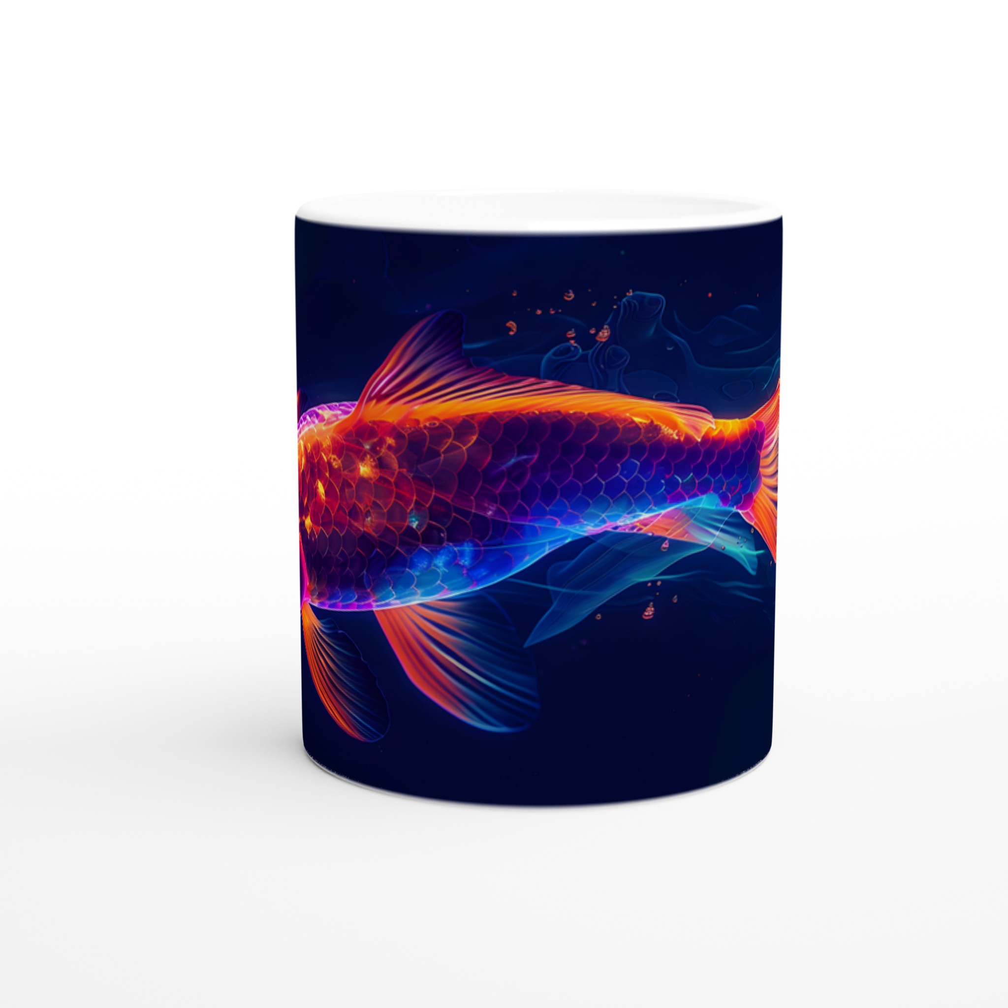 Neon Koi Fiska 11oz Keramisk Mugg - Lysande Design i Väljbara Färger 8 8138bf9e-6a9d-49cb-a344-c46e571d5f01