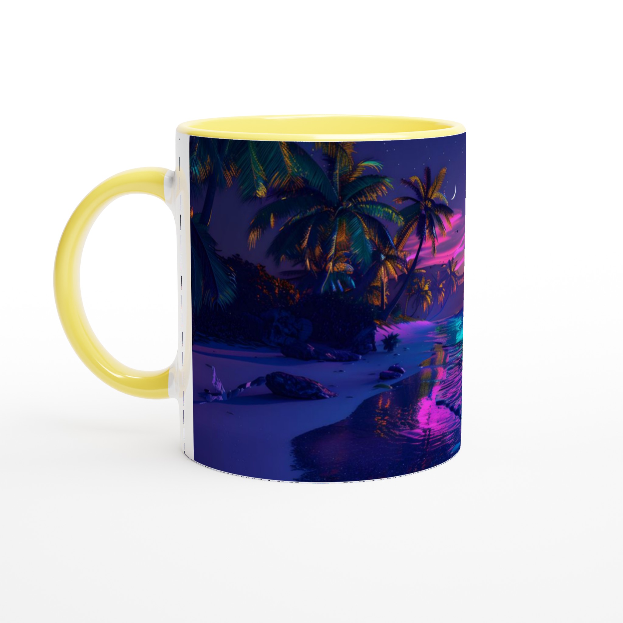 Neon Sunset Strand 11oz Keramisk Mugg – Drömmiga Tropiska Nätter i Valfri Färg! 3 81441b47-ee34-4009-81e8-bb5cd07e395f