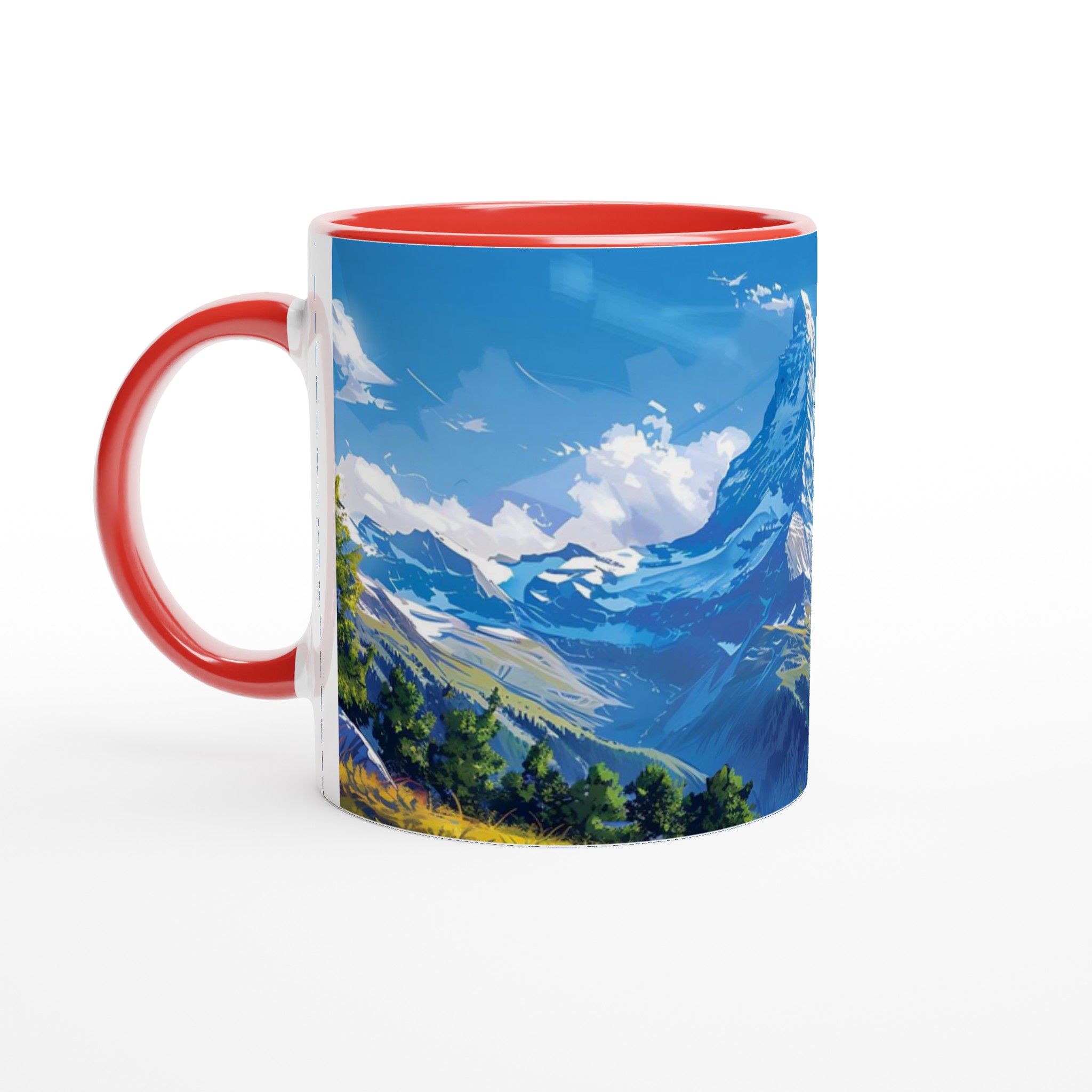 Majestic Mountain Peaks 11oz Keramisk Mugg – Konstnärligt Tryck för Naturälskare 2 8149b563-a078-4859-98b7-0bb8938edd67