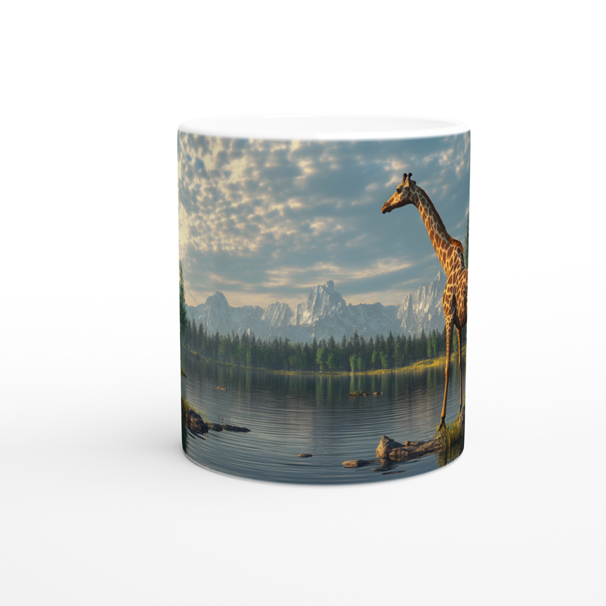 Majestätisk Giraff Vid Bergsjö – Premium Keramikmugg i ditt val av 7 färger 8 81b337d0-6f58-4227-8d15-7e453513a0cb