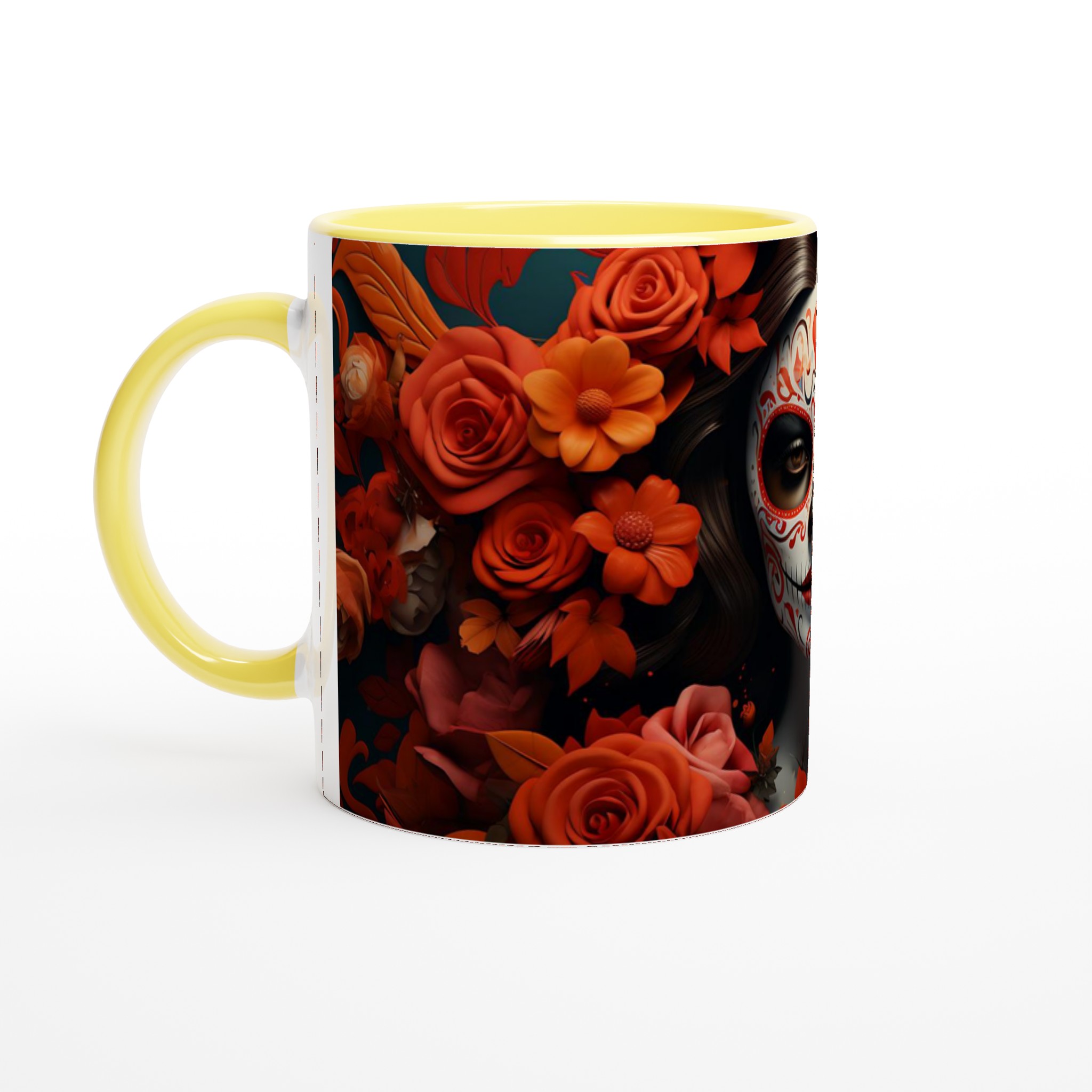 Dia de los Muertos Keramikmugg - Skulls & Rosor | 11oz Kaffemugg i 7 Färgval 5 81d7ce9f-ab3e-43fc-a7d7-57c29a7f74c2