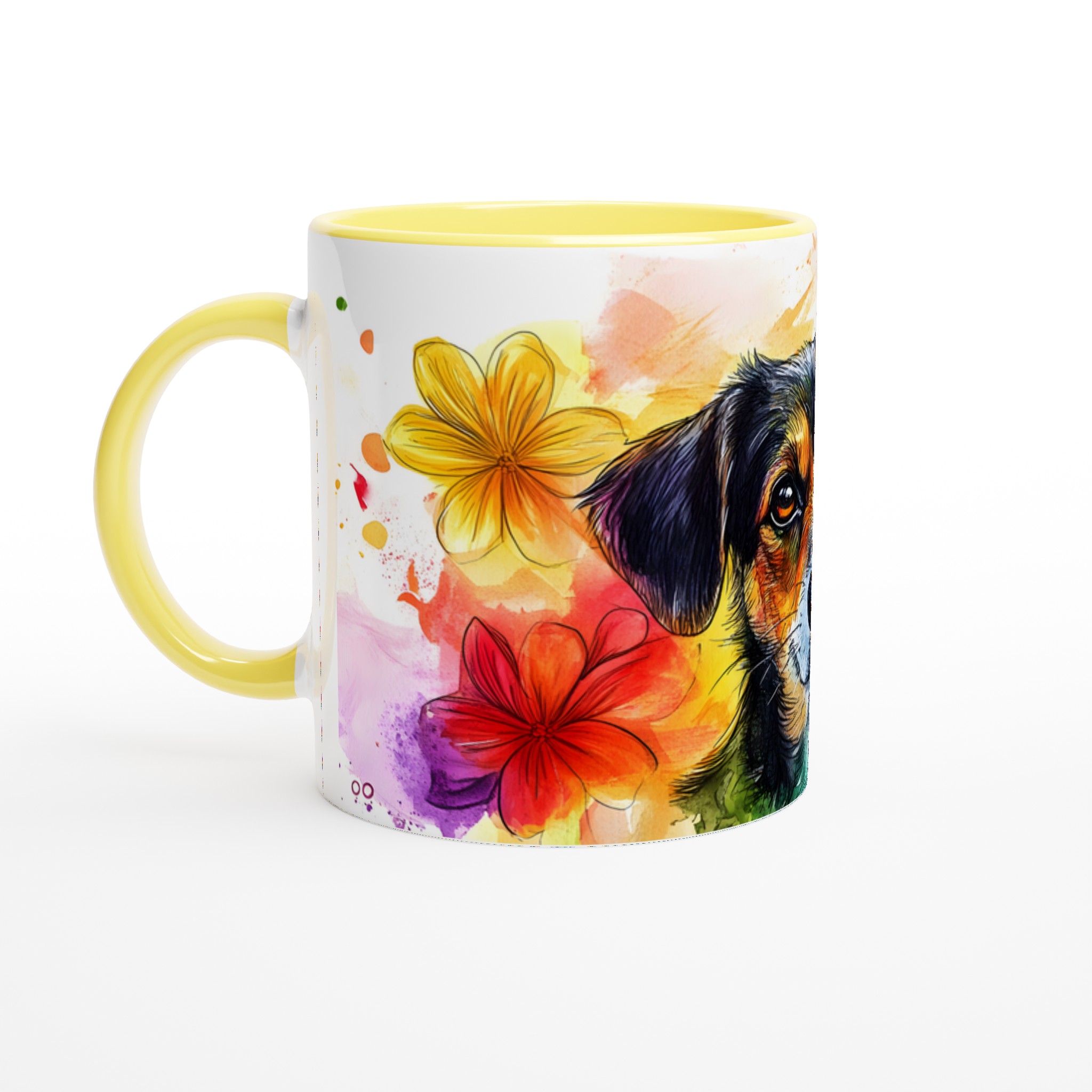 Färgsprakande Valp Akvarell Mugg – 11oz Keramisk Kaffekopp i Valfri Färg 3 8249336c-3a77-41d3-b26d-14ef9ef56c92