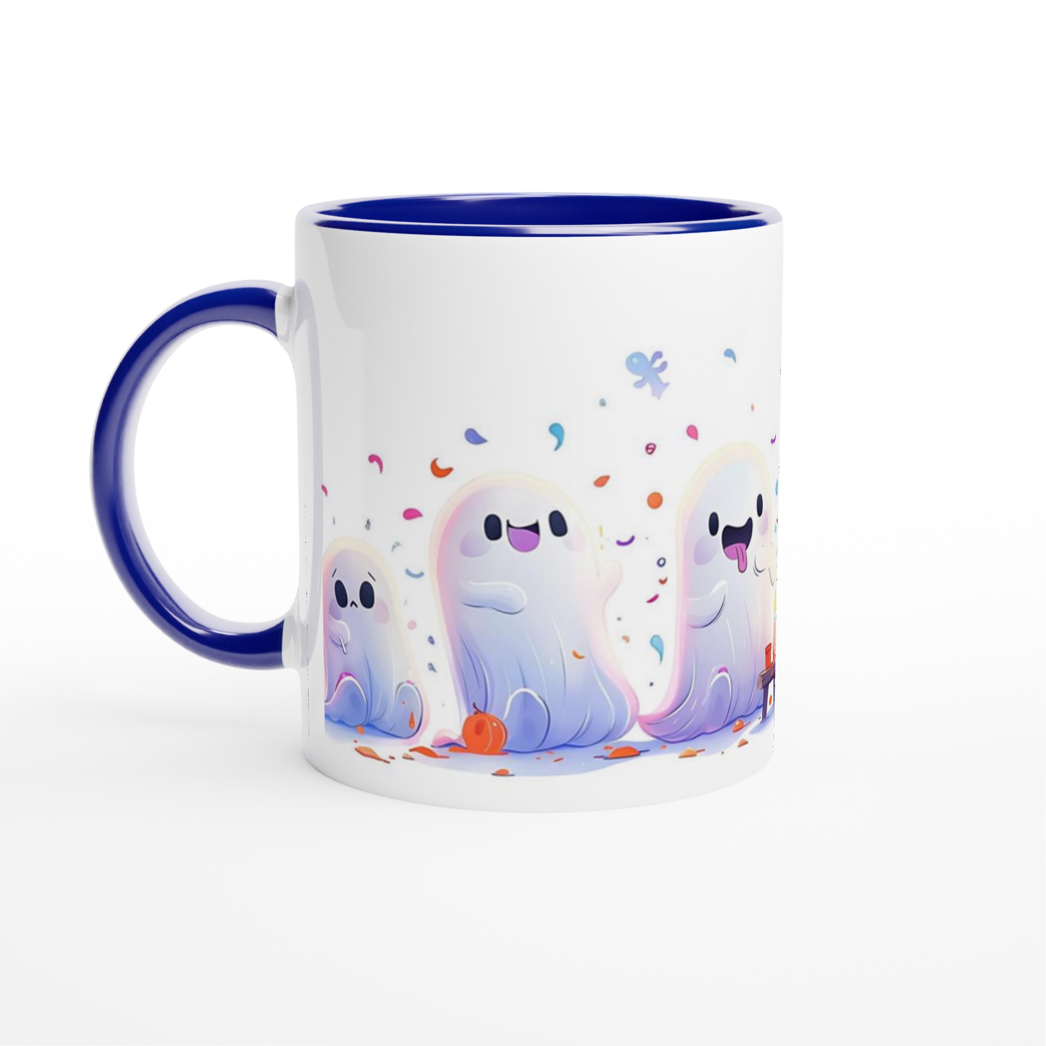 Söta Spökfest Keramikmugg - 11oz Rolig Halloween Mugg med Färgstarka Spöken 4 82971704-9df7-44bb-8fbf-386bdff8fbd6