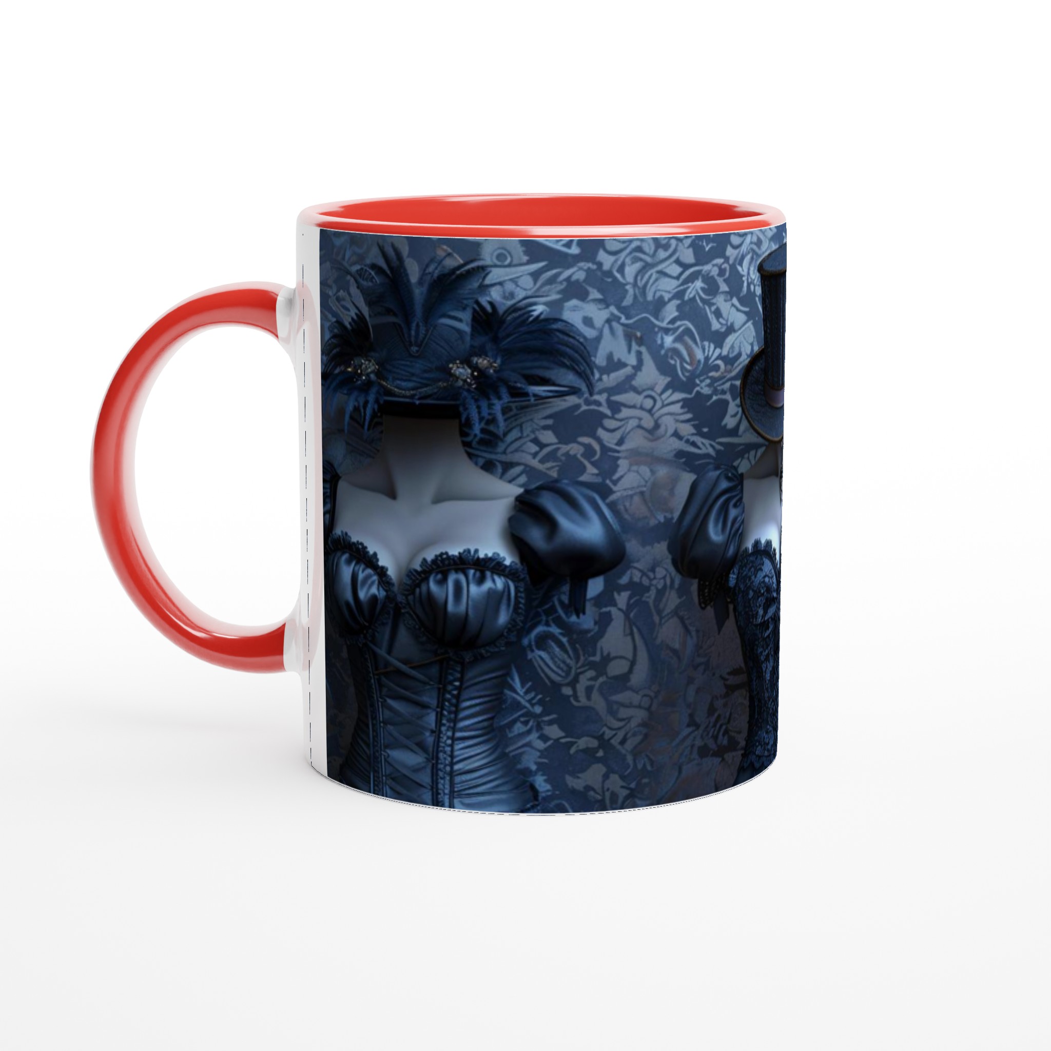 Vit 11oz keramisk mugg med gotiskt mystikmotiv – välj bland sju eleganta färger 2 82f52808-25c3-42ce-ab2a-ab4a4104fe32
