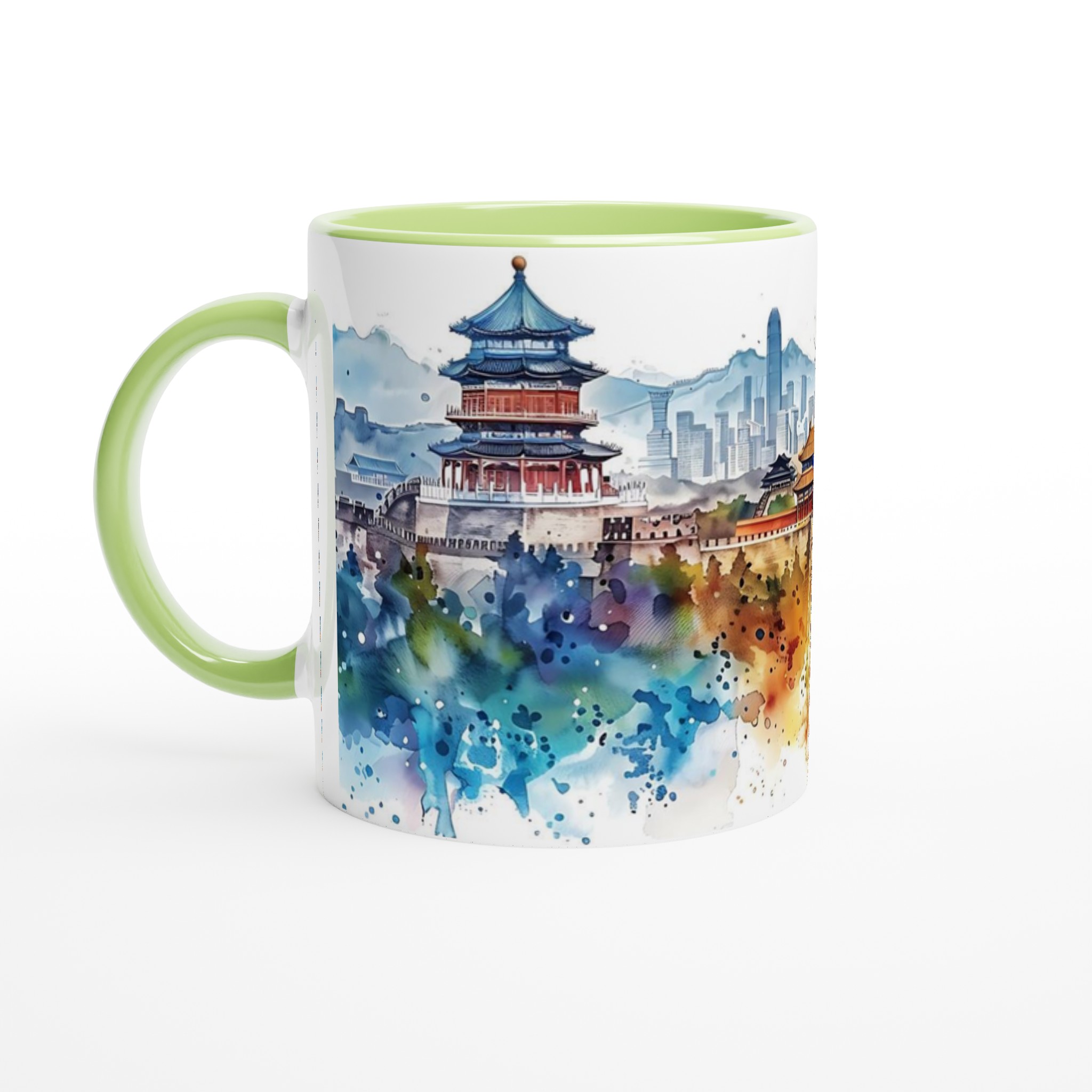 Asiatisk Vattenfärg: 11oz Keramisk Mugg – Konstnärligt Tryck & Färgval 3 831e8a03-756d-4da9-9363-a15a7977dee2