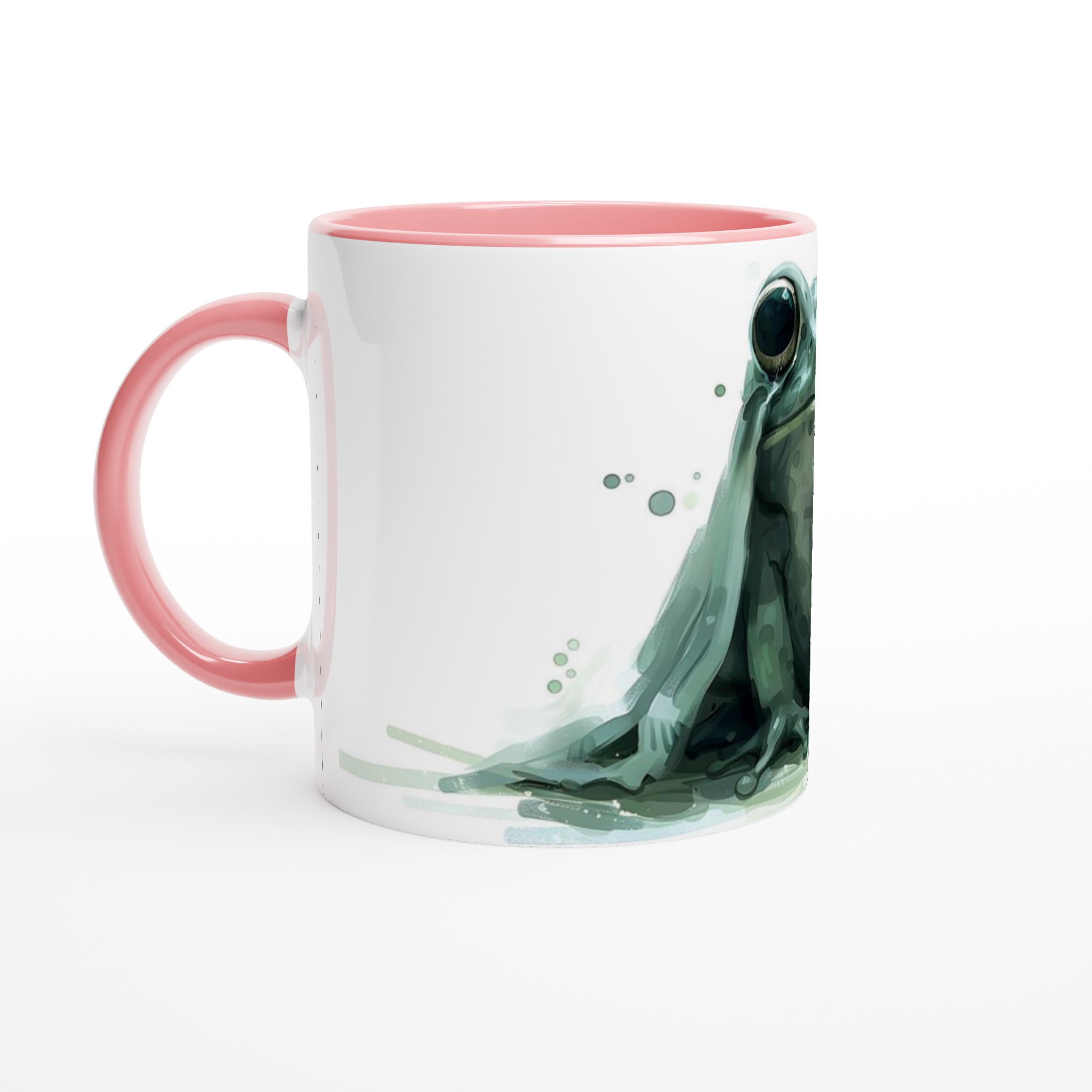 Grön Akvarellgroda 11oz Keramisk Mugg – Unik Design för Djurälskare i Flera Färger 6 833e0584-f0b7-4dd4-b3f7-d1c8ba27b127