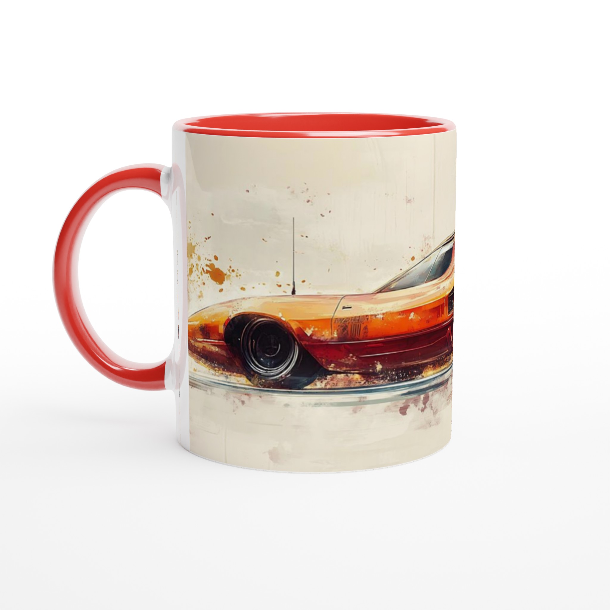 Abstrakt Sportbil Keramikmugg - 11 oz Dynamisk Akvarell Design i Valfri Färg 5 8353ec13-294e-4115-ad74-777011c3a984