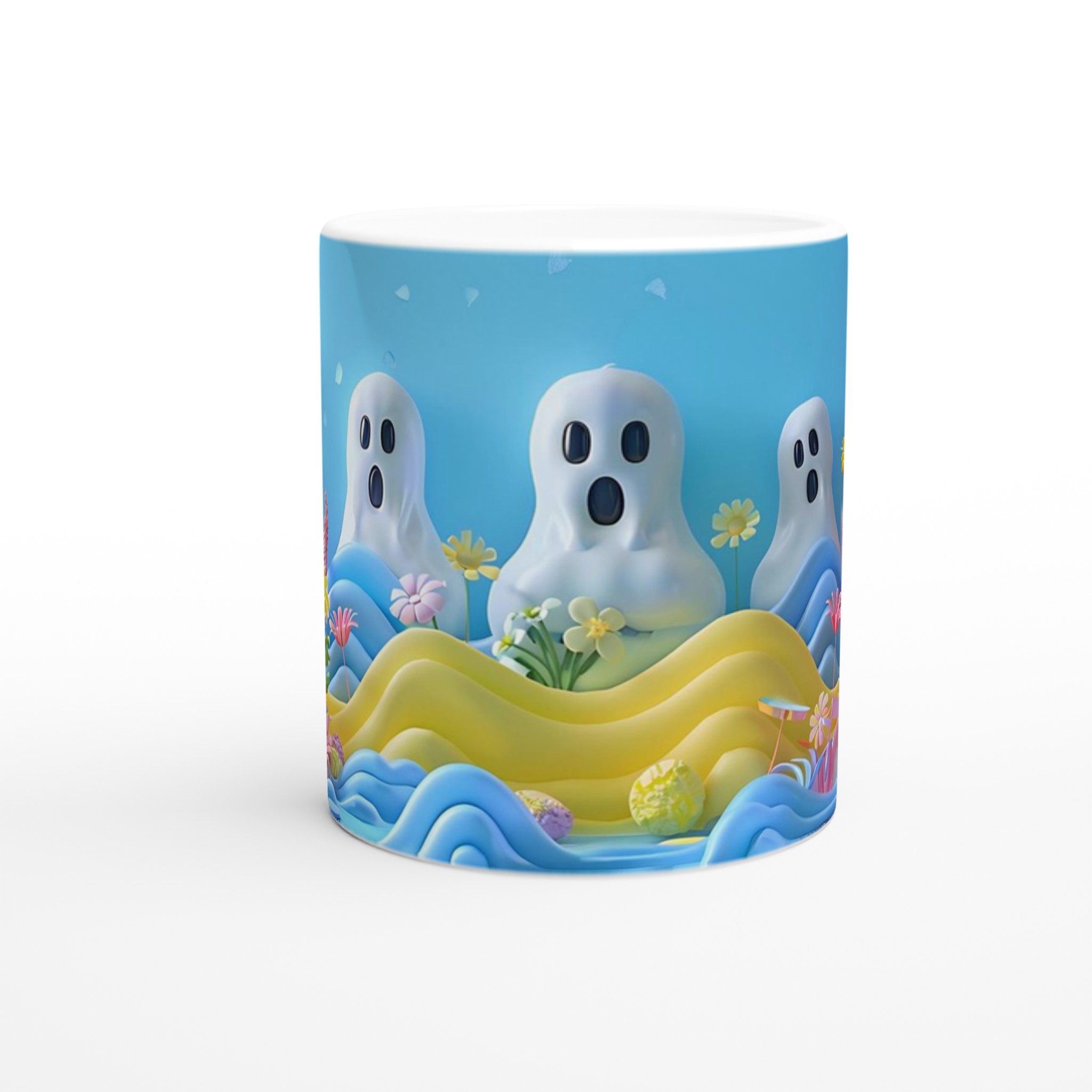 Pastel Ghost Garden 11oz Keramikmugg – Spöklikt Söt Design i Glada Färger 8 8361e8a6-a03a-4532-90e8-b1c7499592ea