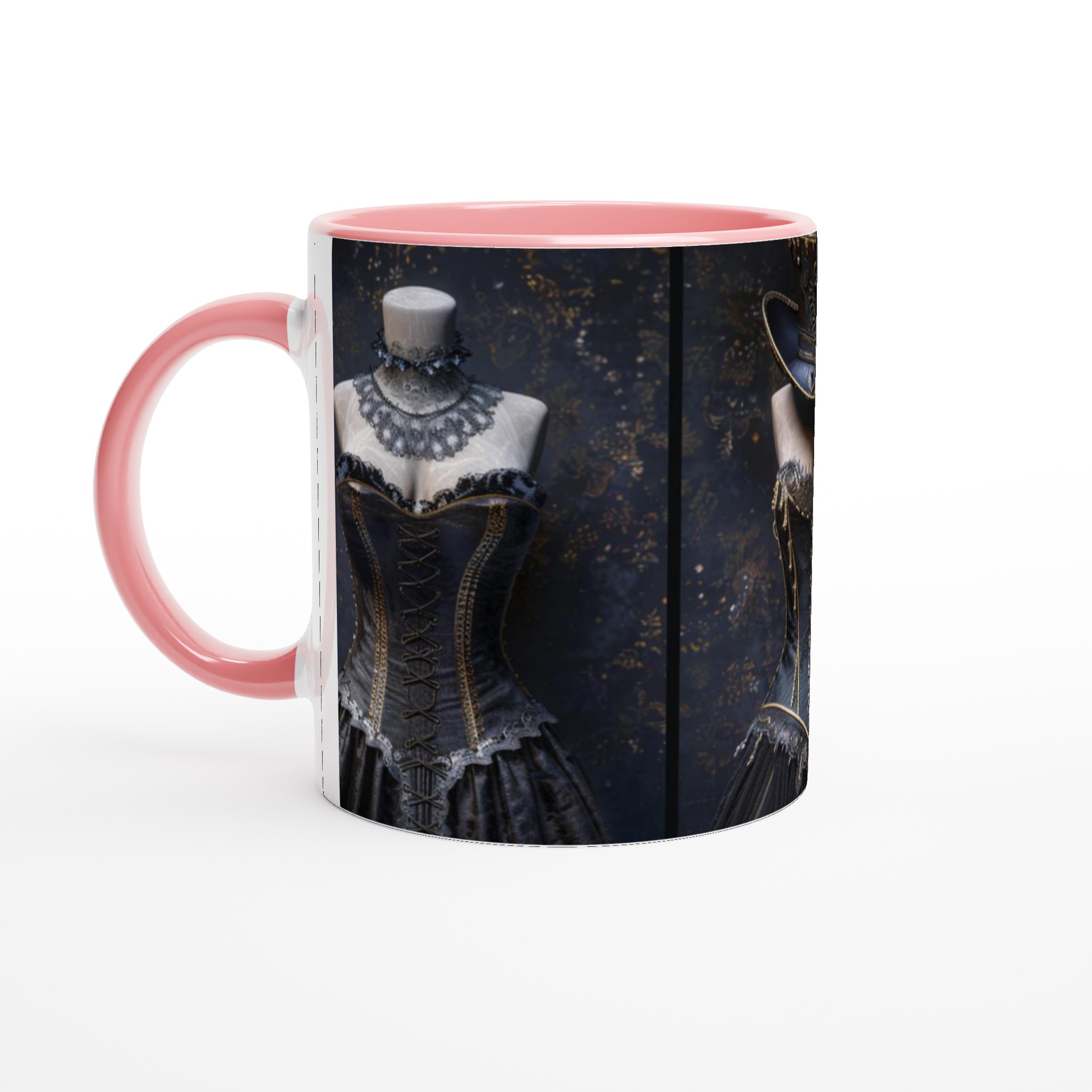 Vit 11oz keramisk mugg med elegant svart och guldig steampunkinspiration – välj bland sju klassiska keramfärger 6 83c6a9a0-5f15-4bbf-89f0-00af6da3026e