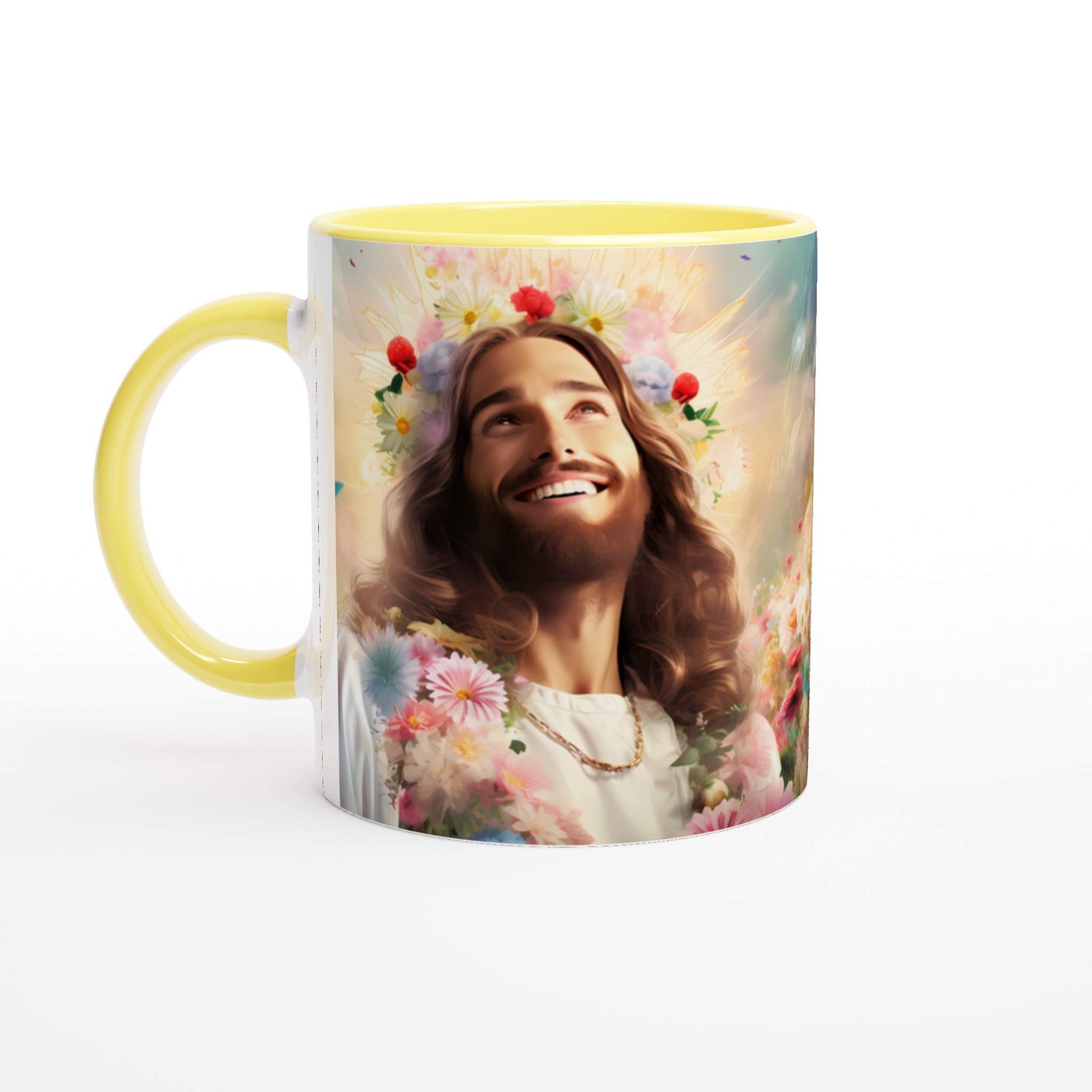 Jesus i Blomsterhav Keramikmugg - En hyllning till glädje & natur i din färgvalda 11oz-mugg 5 83f14d01-dac1-4634-8609-4fd281796a44