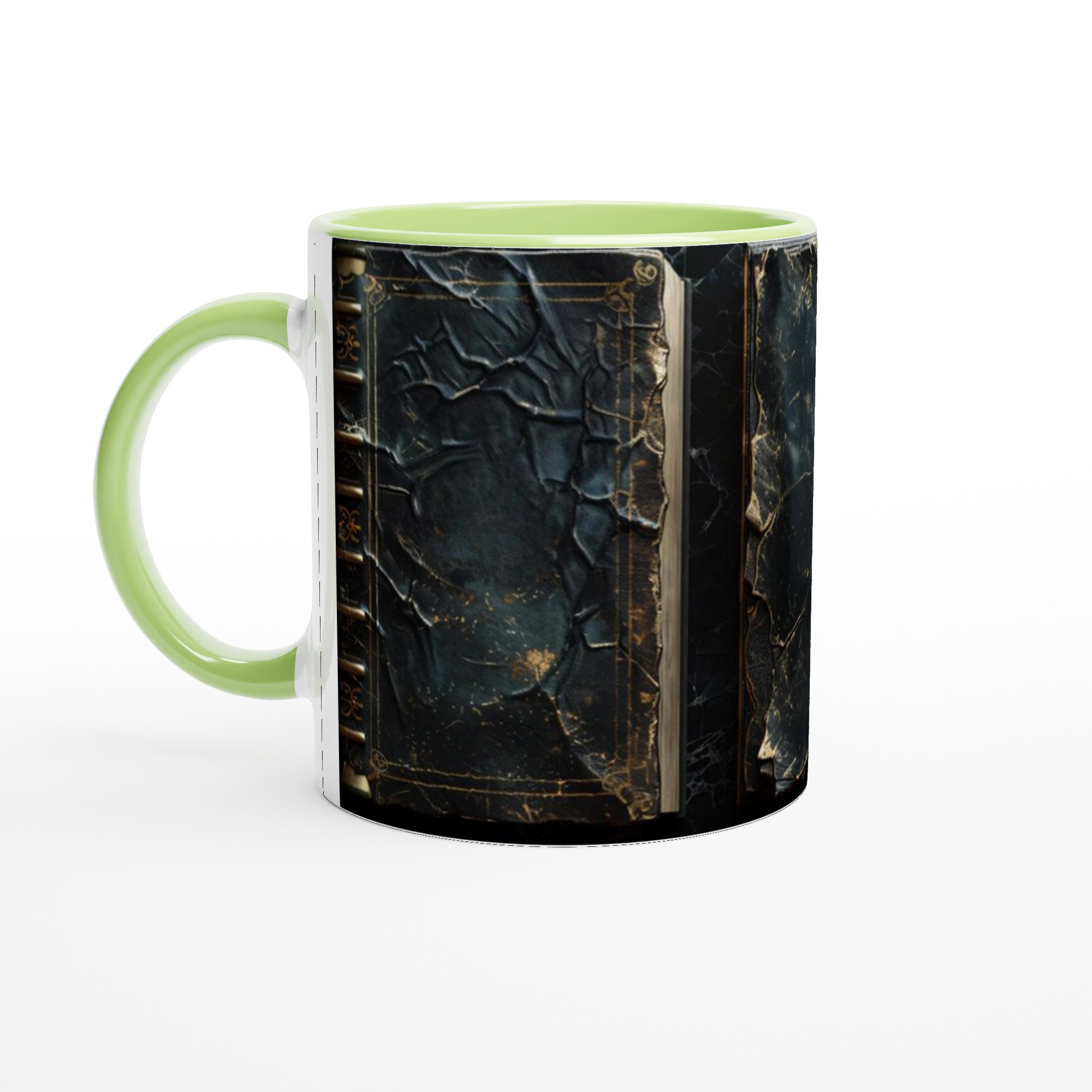 Vit 11oz keramisk mugg med elegant vacker svart vintage finish i sju färgstarka keramiska nyanser 3 840d94de-5f2f-4c41-bf2d-5a2c20761799