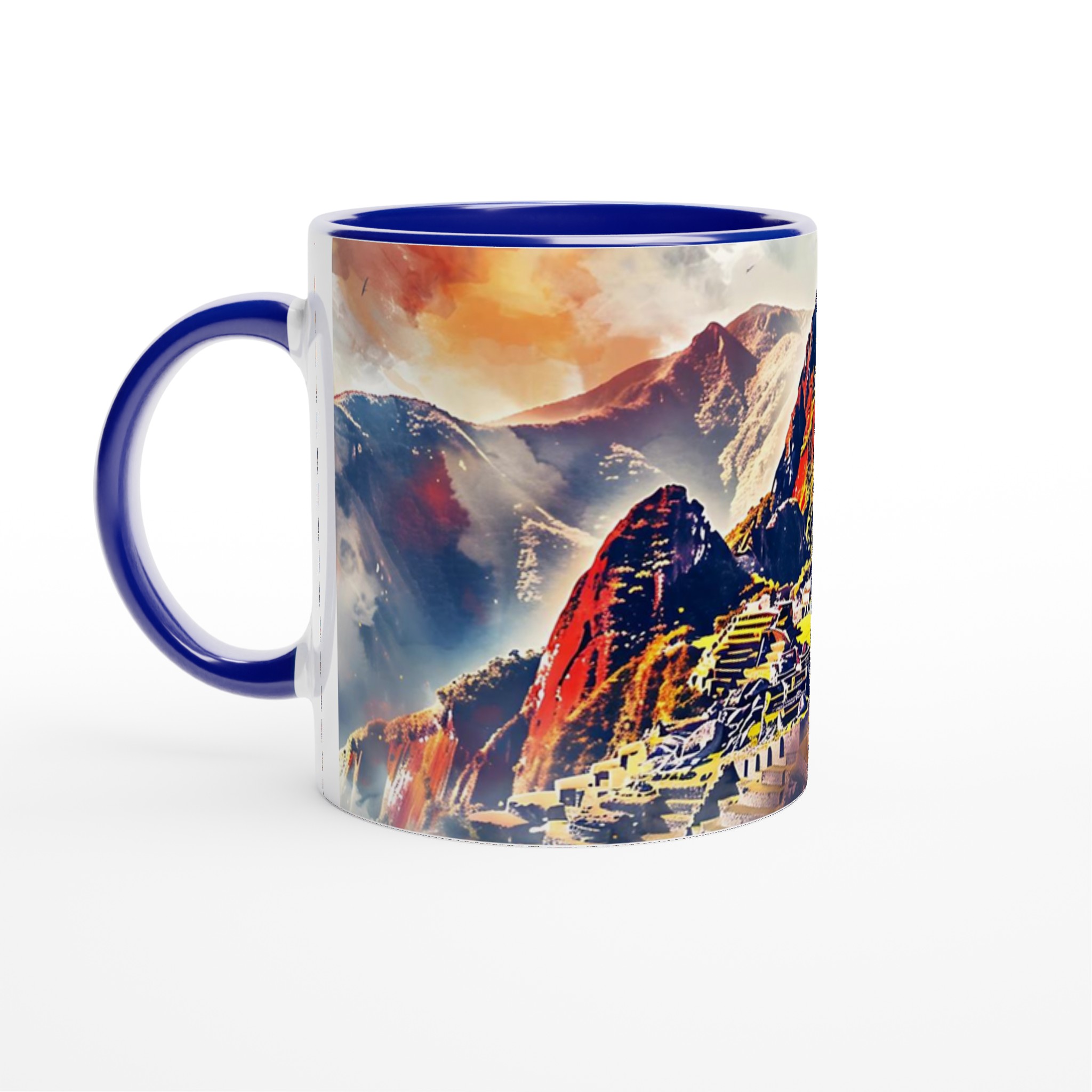 Machu Picchu Akvarell Mugg - Vibrerande Landskap för din Kaffestund i Valfri Färg 5 84622358-fc3e-4f42-bd6c-beb51f51d2fe
