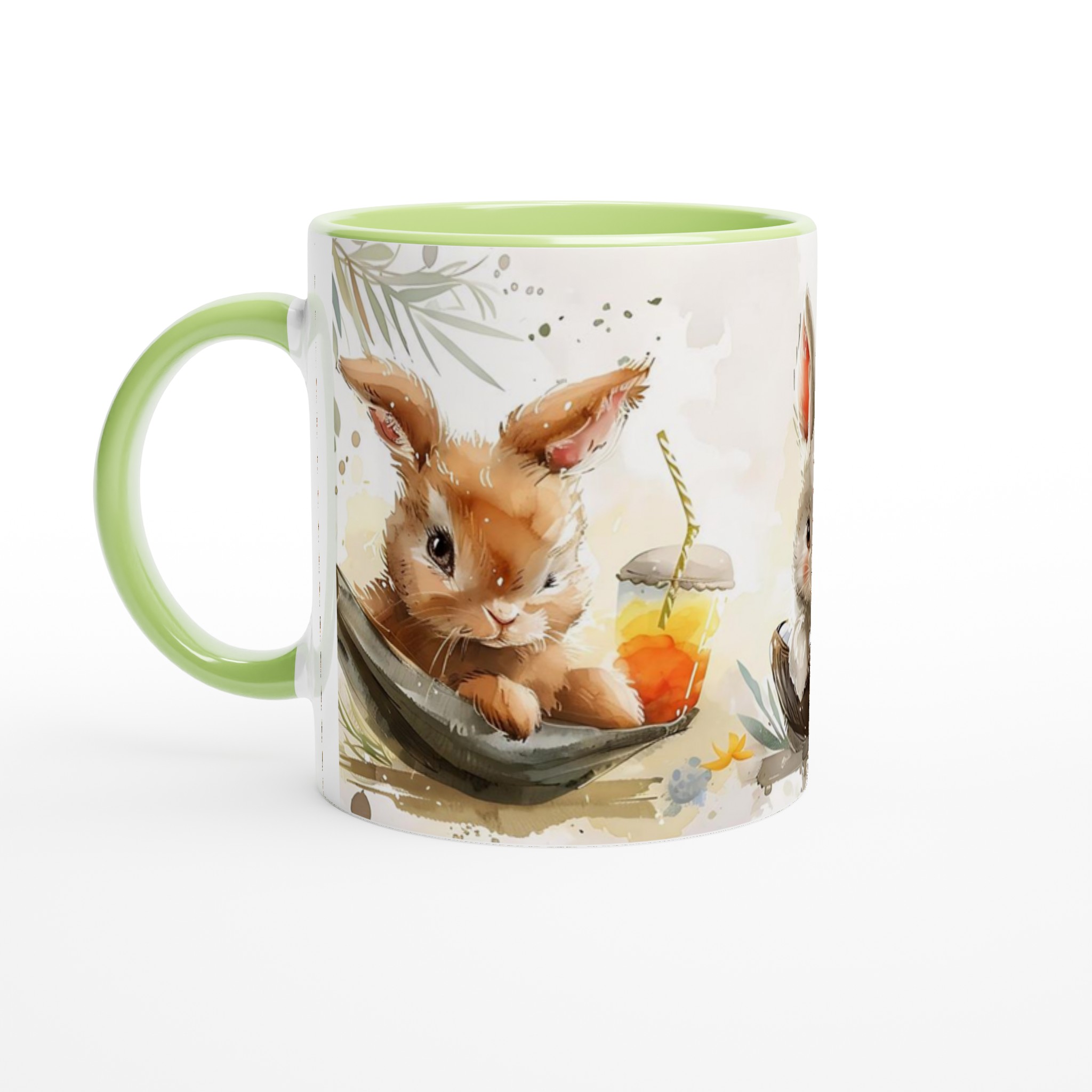 Söta Kanin Vänner Keramikmugg - Charmig Akvarelldesign för Kaffe & Te i Flera Färger 3 84fae068-93a4-40f8-a15e-e523cc0f56a4