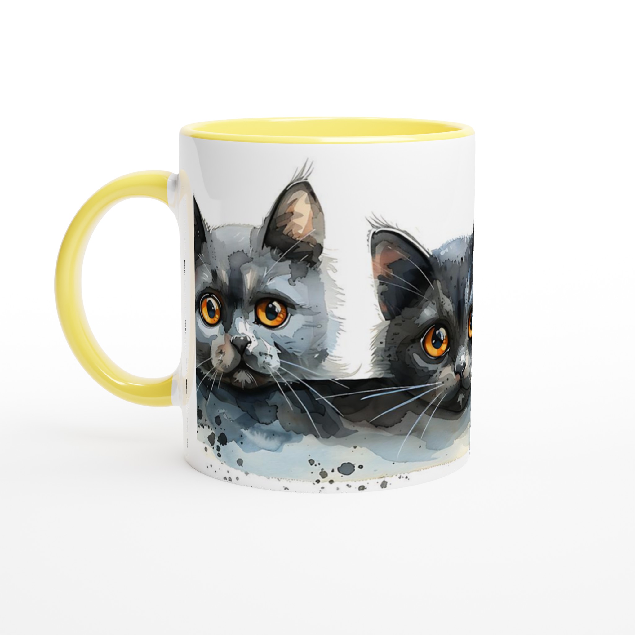 Nyfikna Kattungar Akvarellmugg – 11oz Keramisk Kaffemugg i Valfri Färg, Perfekt Present till Kattälskare 5 85083b95-fe97-41d3-a249-6a26b7d6e5c1