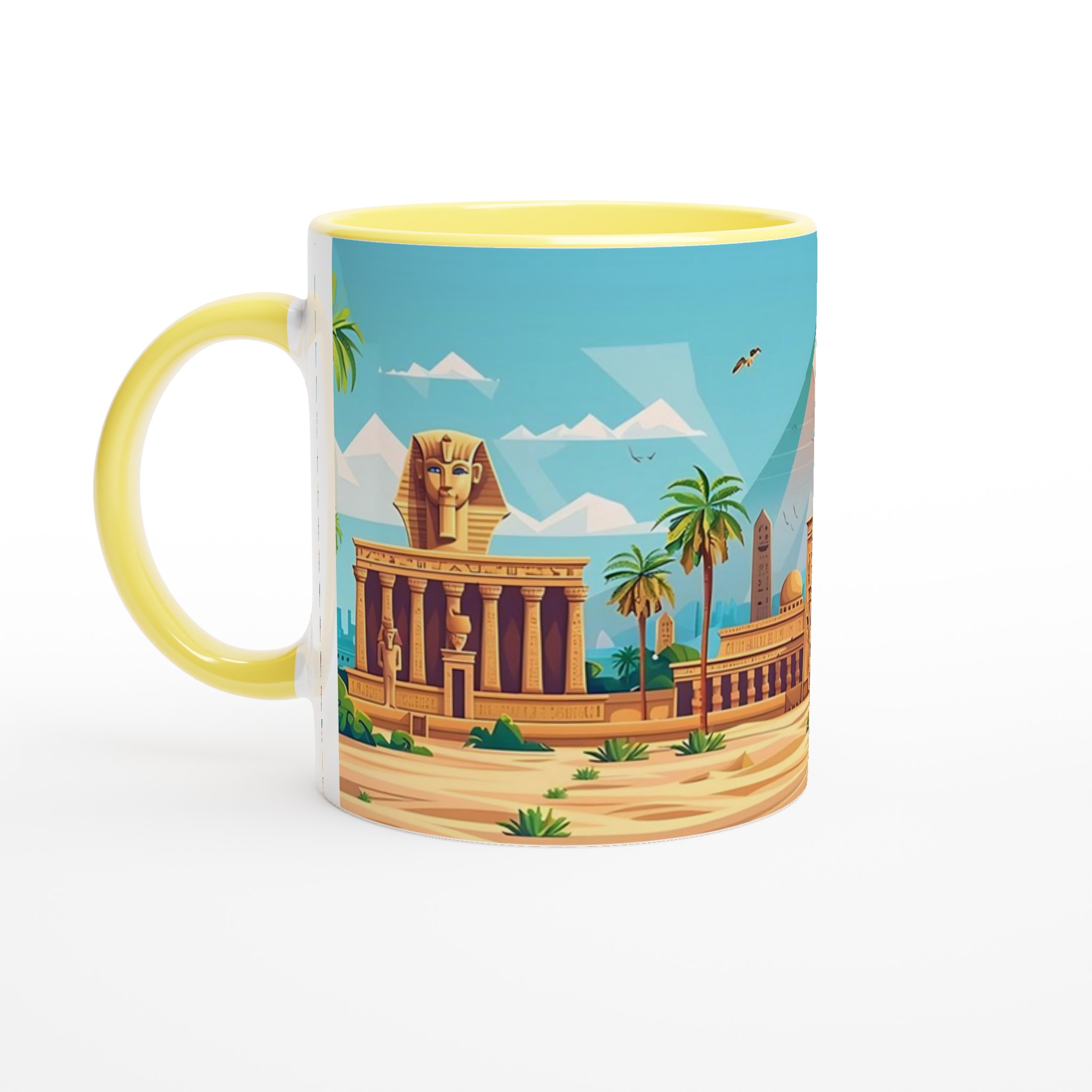 Egyptisk Ökenäventyr Mugg – Resa till Pyramiderna med Stil, Välj bland 7 Livfulla Färger 5 85327693-3025-49b4-801f-fd514f93de53