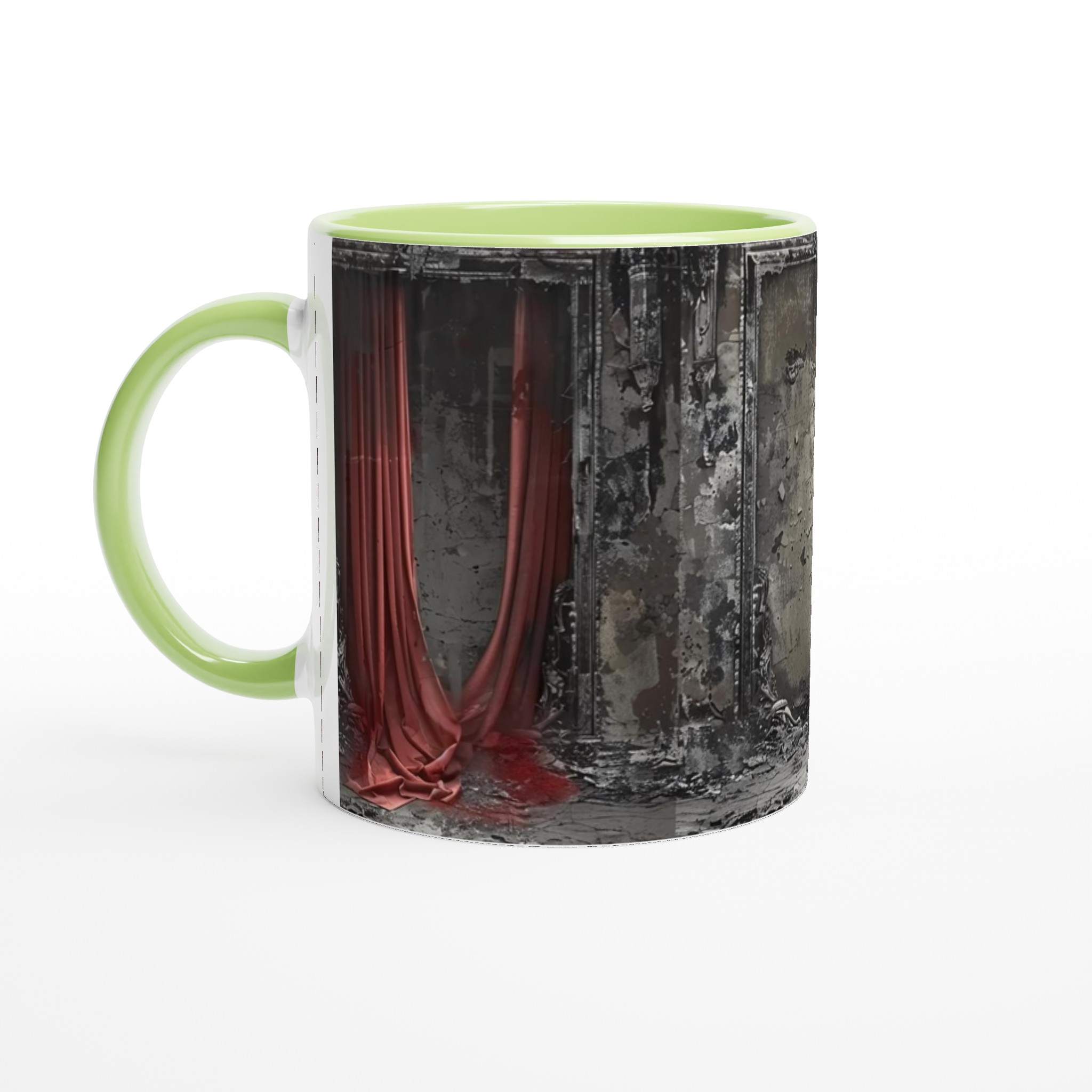 Stilren Vit 11oz Keramisk Mugg med Kontrast av Rött och Svart – Välj Din Färg 3 8550337e-9873-4d2c-bc9f-48ddf8a14926