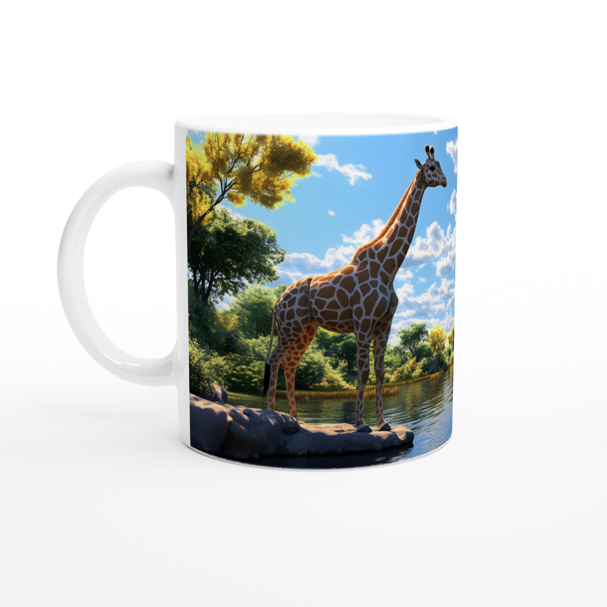Giraffe vid Vattnet – 11oz Keramisk Mugg för Naturälskaren 1 8567b460-2f7d-4698-9fdd-9142aa0cb070