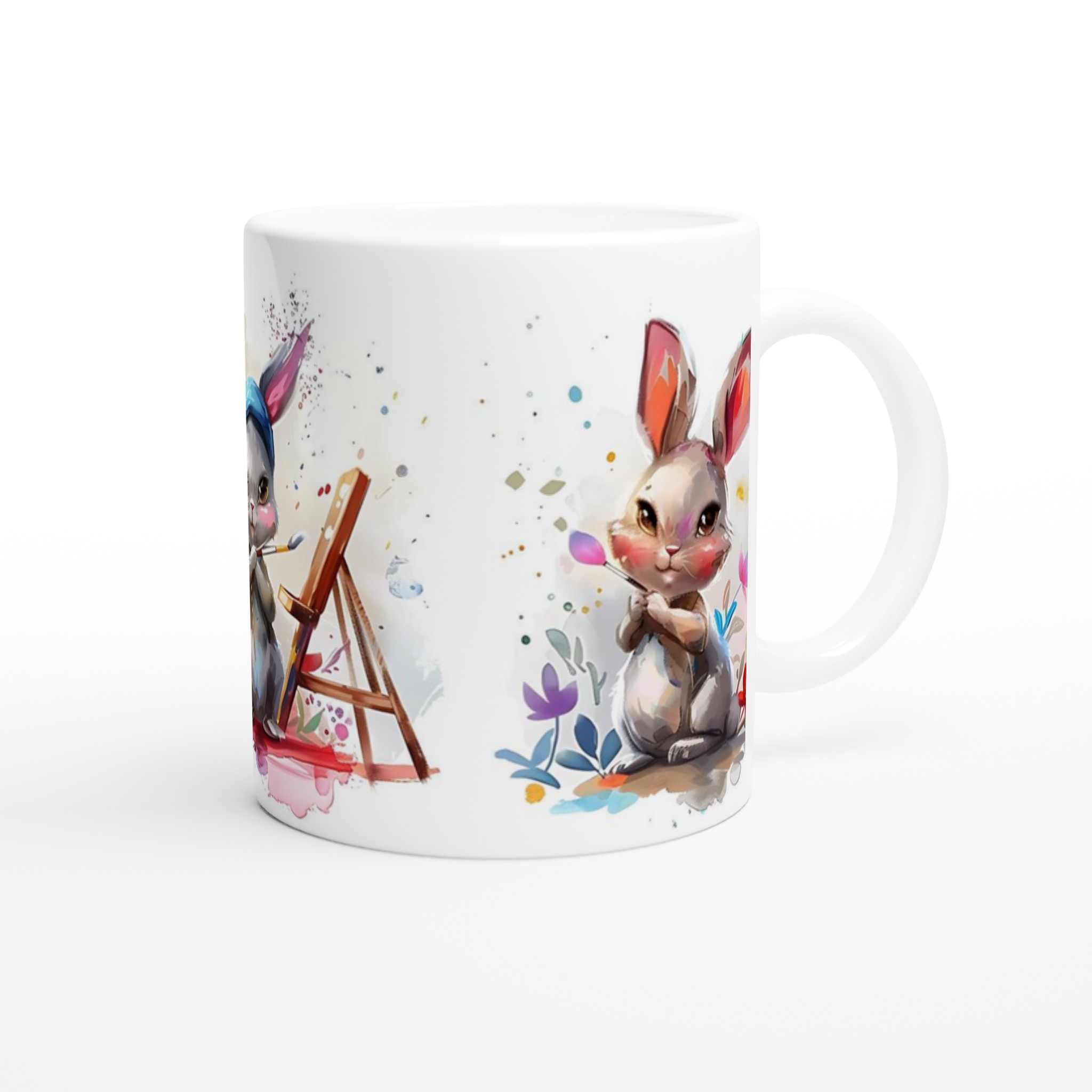 Konstnärliga Kaniner Keramikmugg – Charmig Akvarelldesign för Kaffe & Te i Flera Färger 9 85bbb49a-bd4e-47bb-93bd-1526851d1b3c