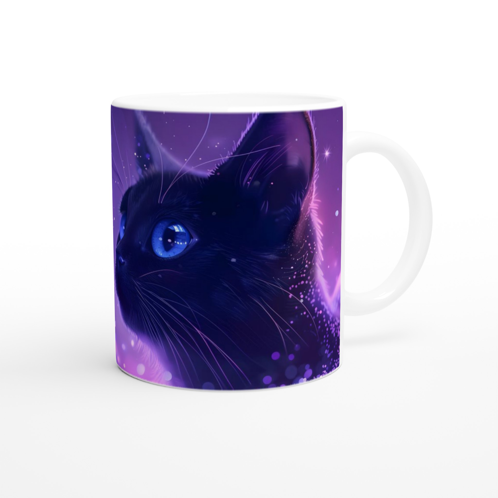 Magisk Nattkatt Keramikmugg - 11oz drömfull design i din valda färg 9 867b8252-8786-4de1-81fb-41adba4c616d