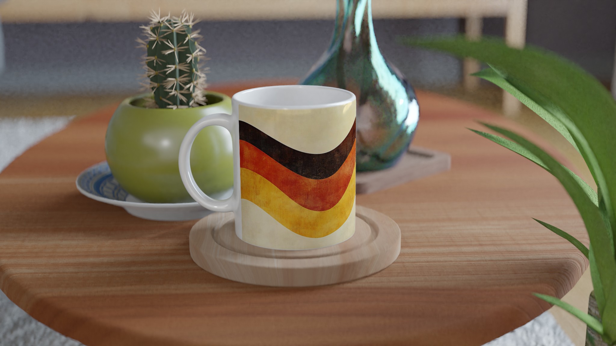 Retro Vågmugg – 11 oz Keramisk Kaffekopp med 70-talsinspirerad Design för Din Favoritdryck 9 86a9b2a4-871a-44f5-9b1a-0070b40d79e5