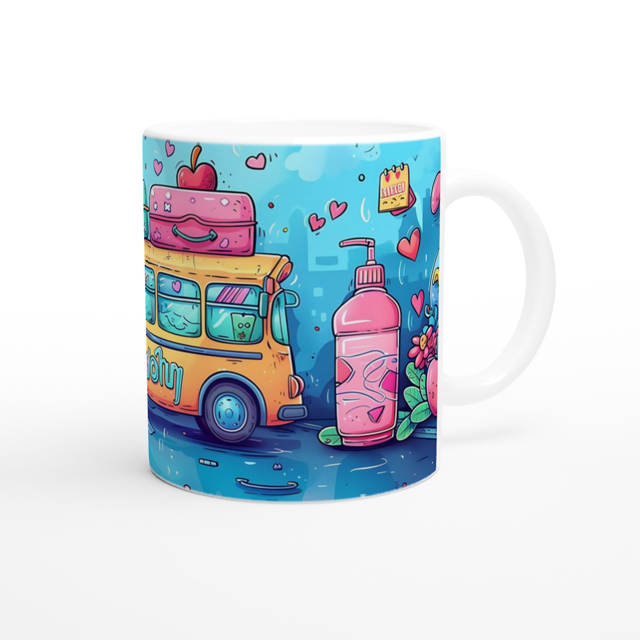 Kawaii Glädje Keramikmugg - 11oz Barnslig Design med Charmiga Karaktärer, Välj Din Favoritfärg! 9 86aba168-fe2a-41df-b079-00188688d603