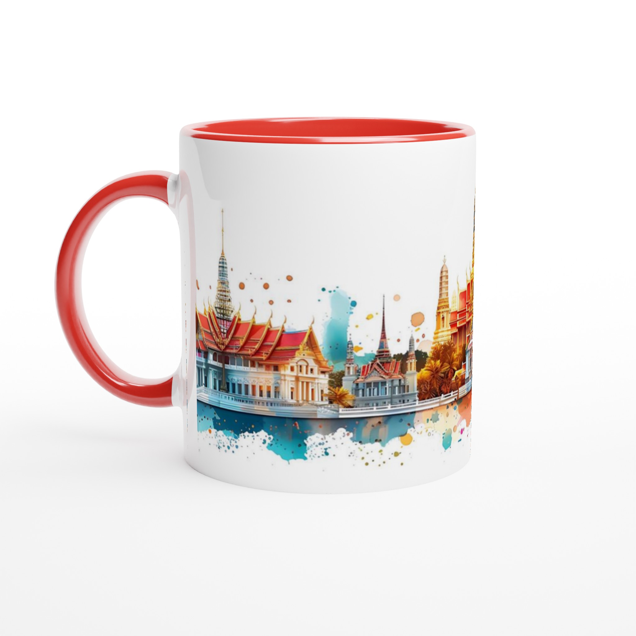 Bangkok Skyline Akvarell Mugg - 11oz Keramikmugg i Valfri Färg, Diskmaskinsäker & Livfull Design 2 86c2ed2a-074f-45d6-85d8-27252034a3d4