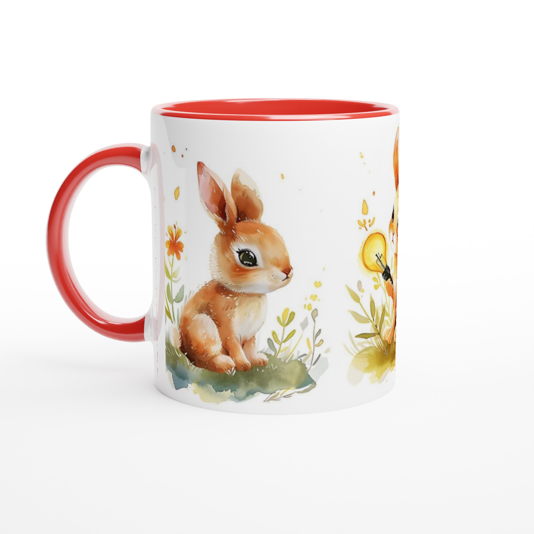 Söta kaniner akvarell 11oz keramikmugg – personlig present i flera färger 2 86f64c62-84e7-4097-a0c3-d7060b1f3a38