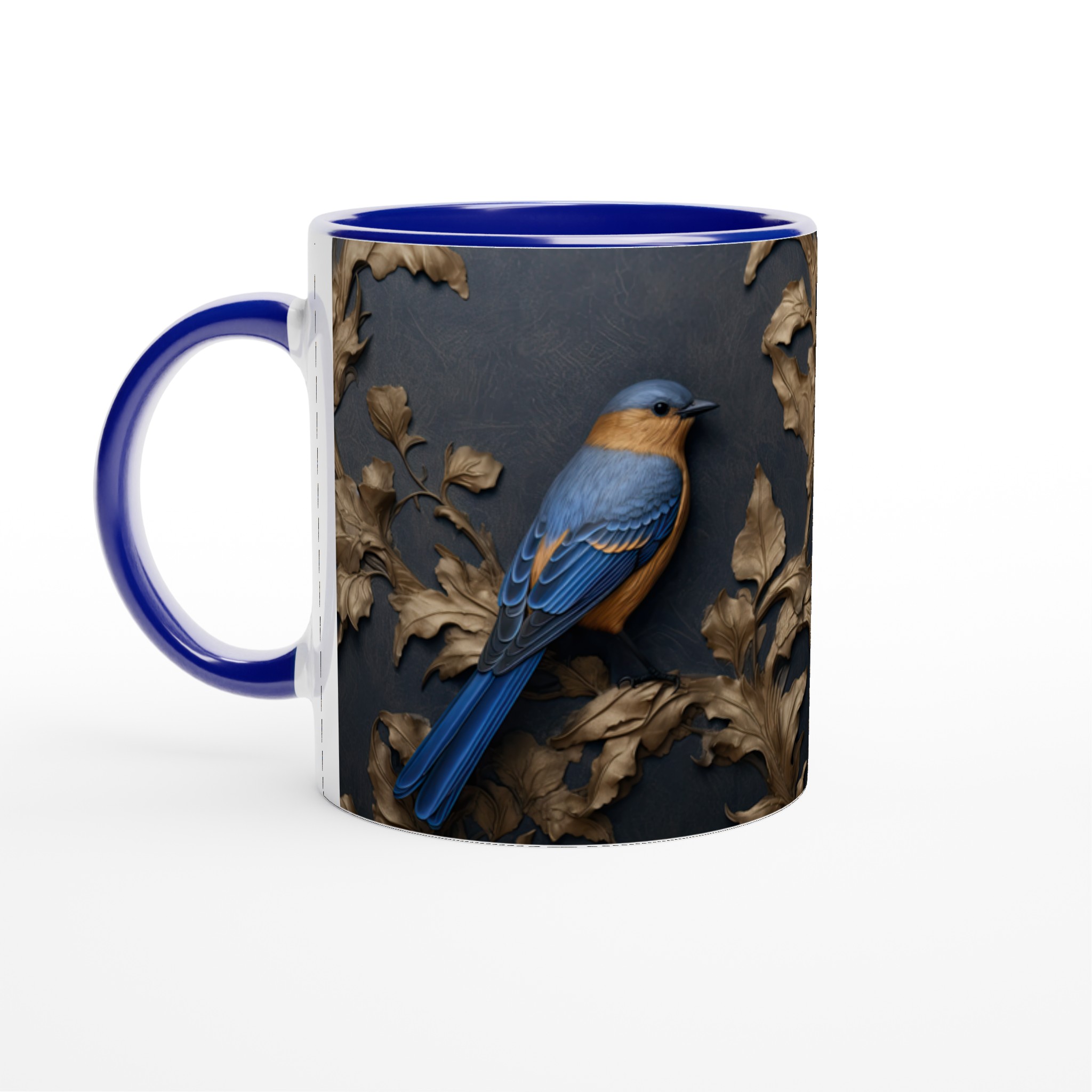 Elegant Blåfågel Keramikmugg - Lyxig Barockstil Kaffekopp i 7 Färger 4 870063c4-67ca-4e93-b586-e19888cc3f09
