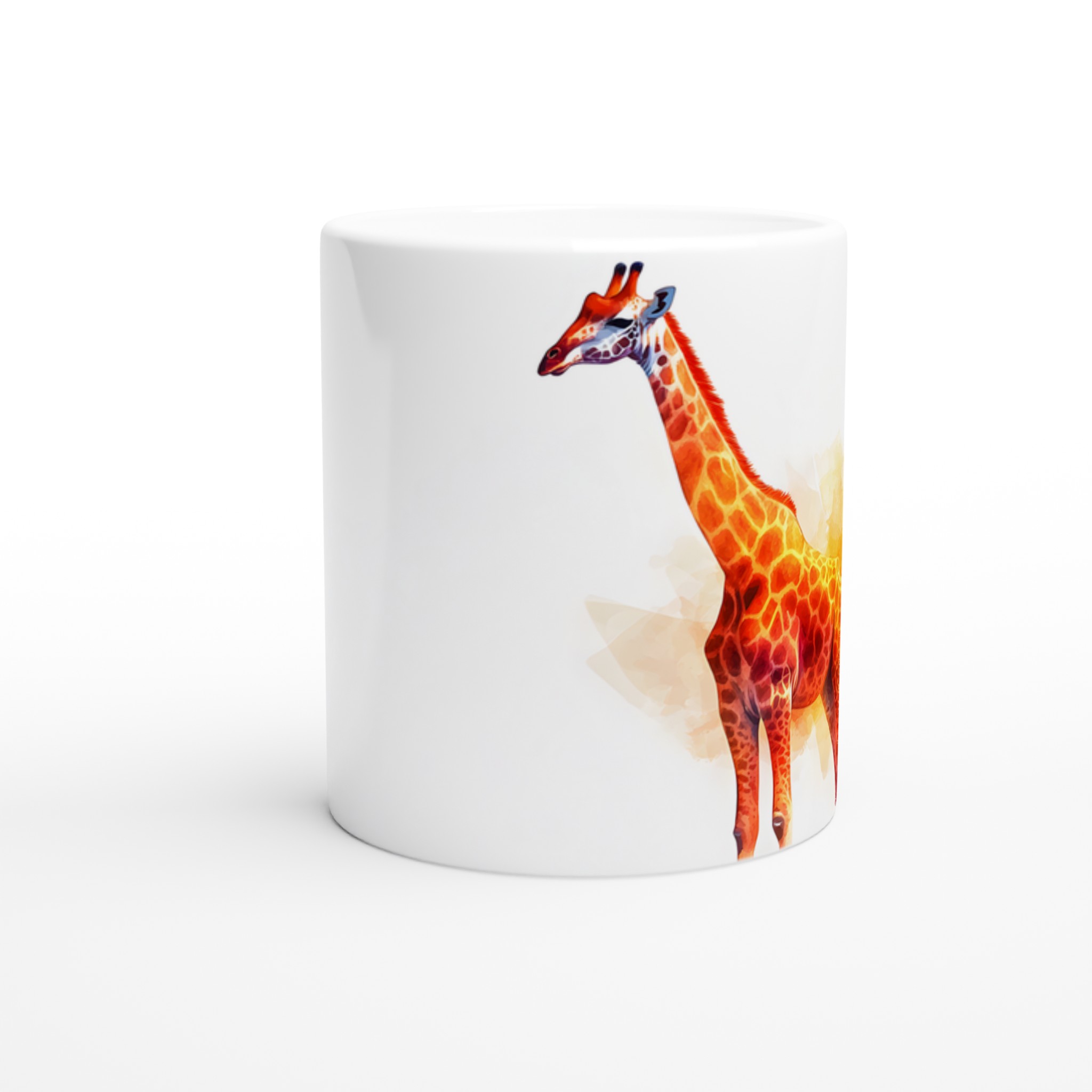 Akvarell Giraff Kaffemugg - Levande Konstnärlig Keramisk Mugg i Valfri Färg 8 87297ccd-1729-4147-9654-c47d7ccc468e