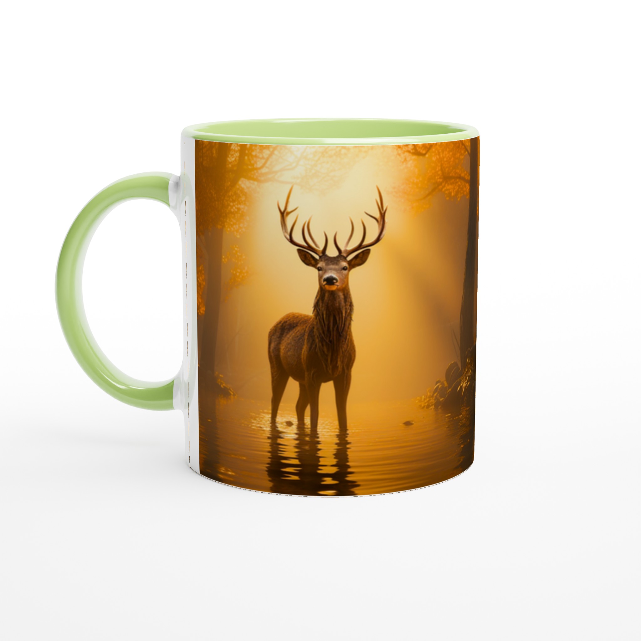 Majestätisk Älg i Morgondimma - Premium Keramikmugg i ditt Val av Färg 3 87419f13-febb-405e-84bd-406d13909afb