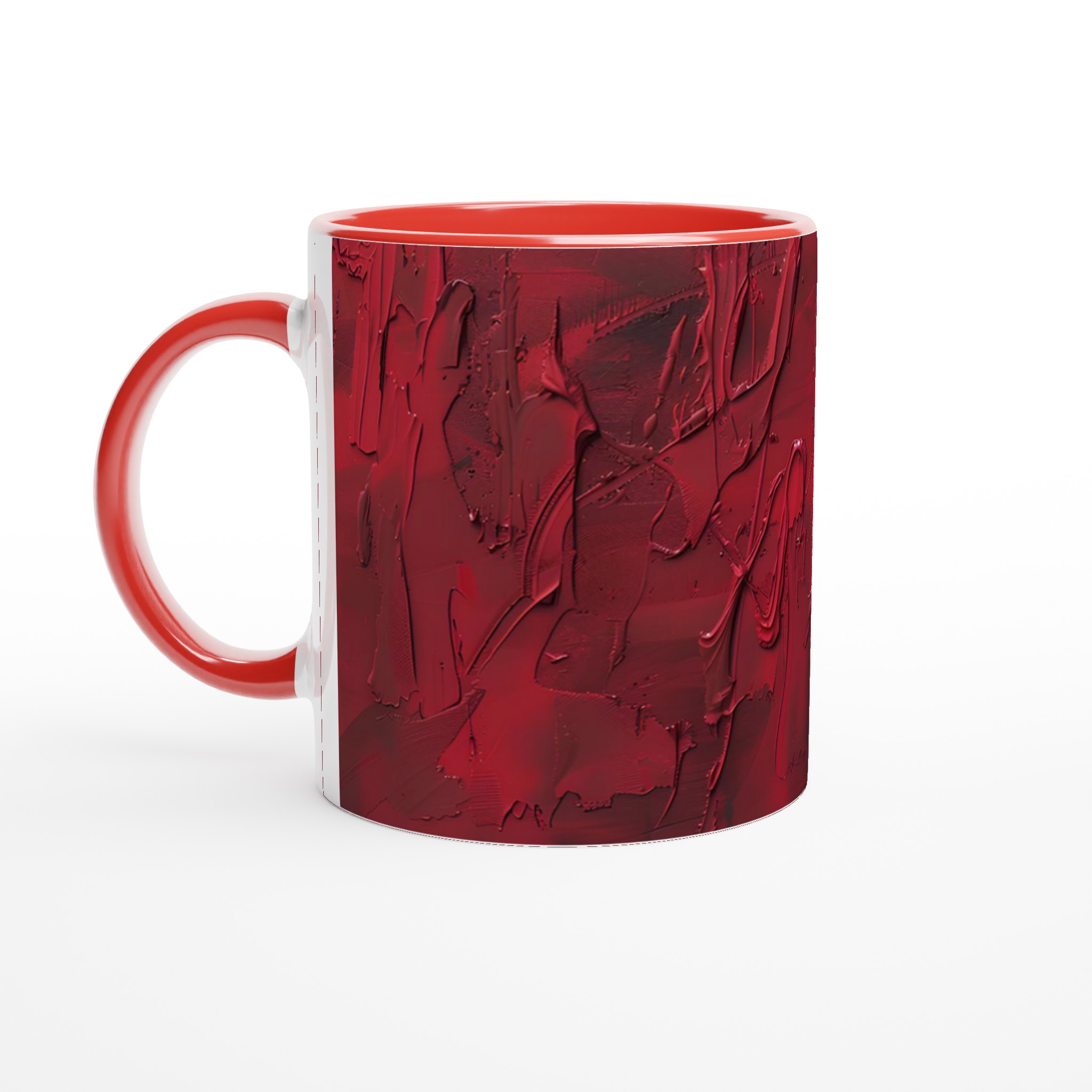 Abstrakt Passion: Röd Konst Basketboll – 11oz Keramisk Mugg i Valfri Färg 2 8798d0bf-8f2f-4457-8354-b66158373488