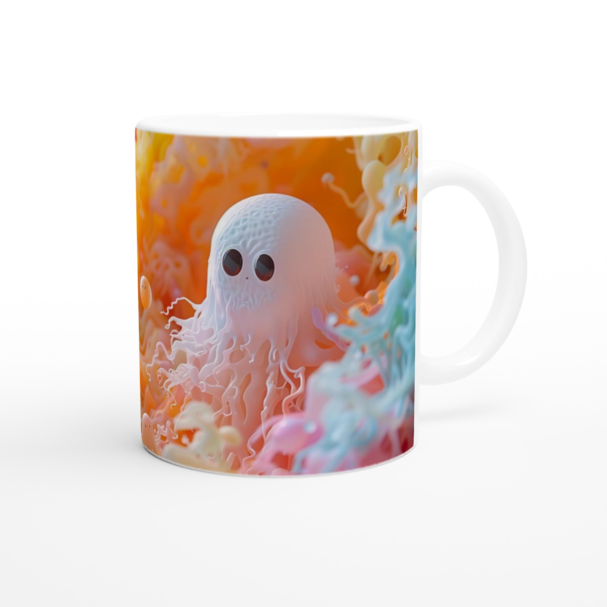 Kaffemugg med Söta Spöken – 11 oz Keramisk Mugg i Valfri Färg 9 87a48b8a-84b9-4187-a055-cb1cf83a8d19