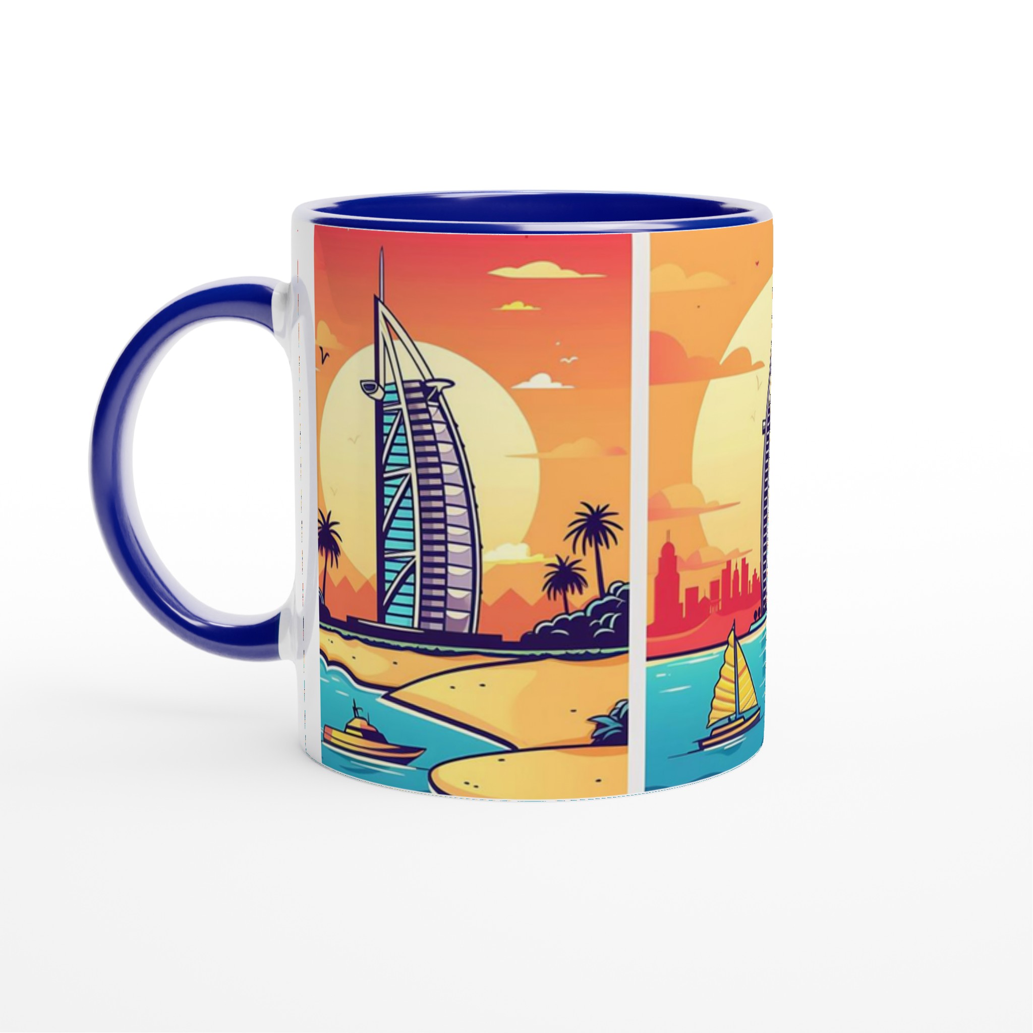 Dubai Sunset Skyline Keramisk Mugg – Konstnärlig Design i Välj din Färg 4 88256a35-6f67-451d-b36c-8e3044da3876