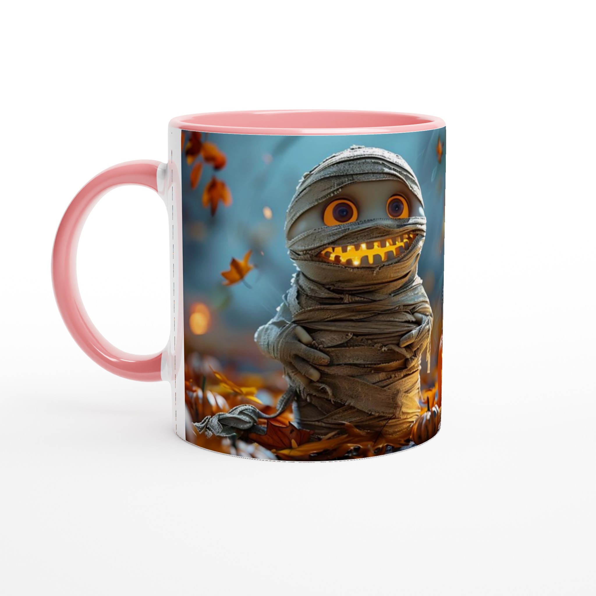 Söt Mummie & Pumpalykta 11oz Keramisk Mugg – Perfekt för Halloween & Mysiga Höstkvällar i Valfri Färg! 6 88510924-64cf-4f2f-a021-5e558eafea46