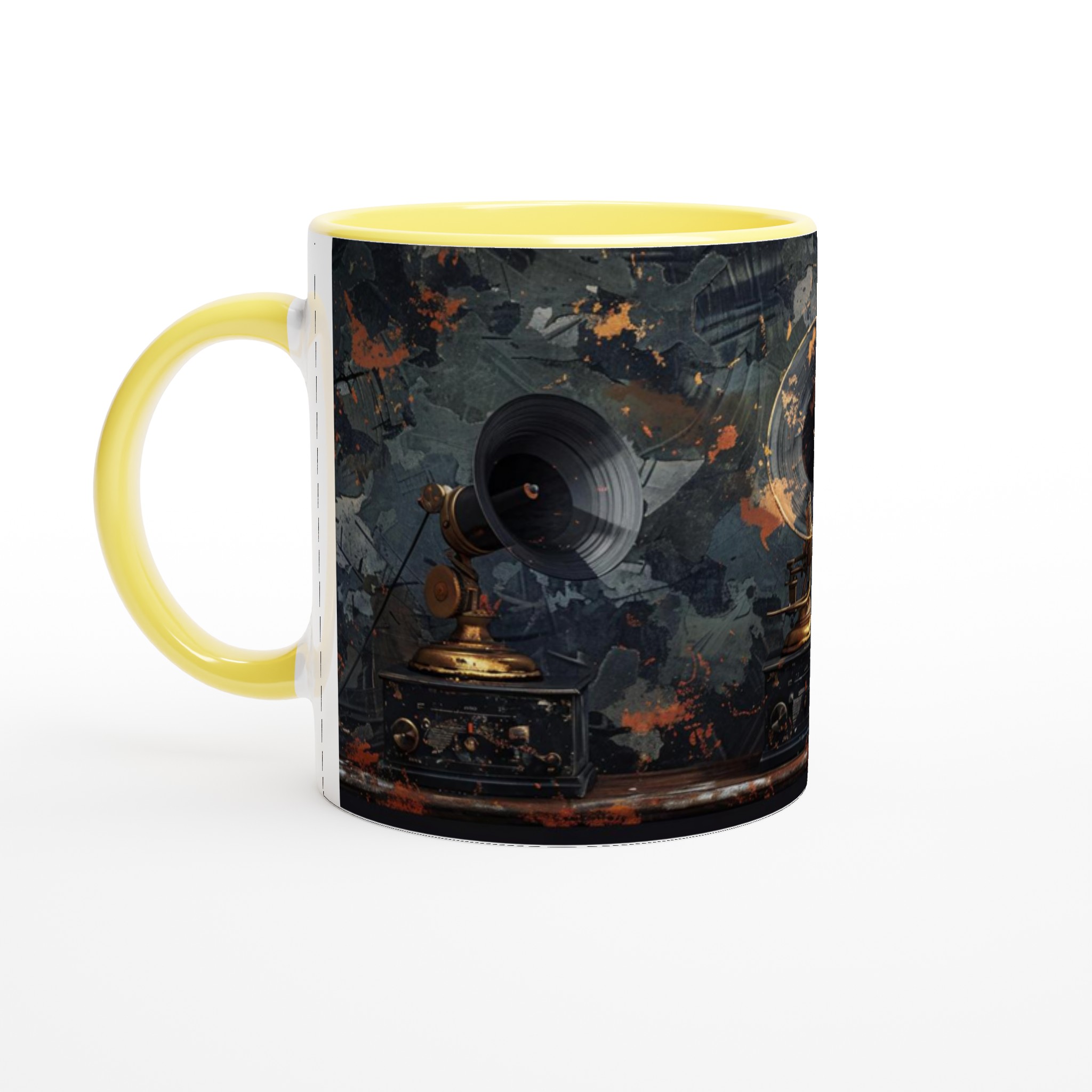 Retro Vinyl Grammofon Mugg - 11oz Keramikmugg i ditt val av sju livfulla färger 5 888ed934-6cf7-48bd-8764-2fd44cda4326