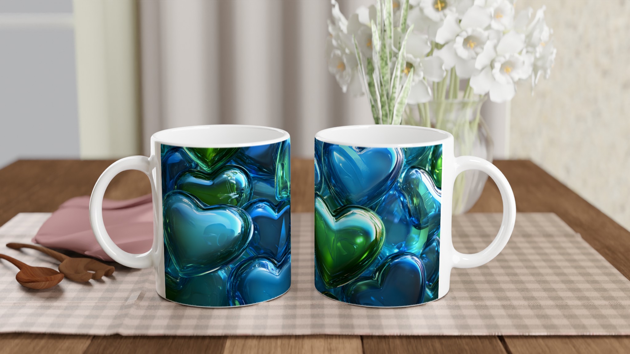 Kärlekens Nyanser Keramisk Mugg – Levande Blå och Grön Design, 11 oz 10 88ee89cd-17b2-461c-9e92-b2ce1dd62f2f