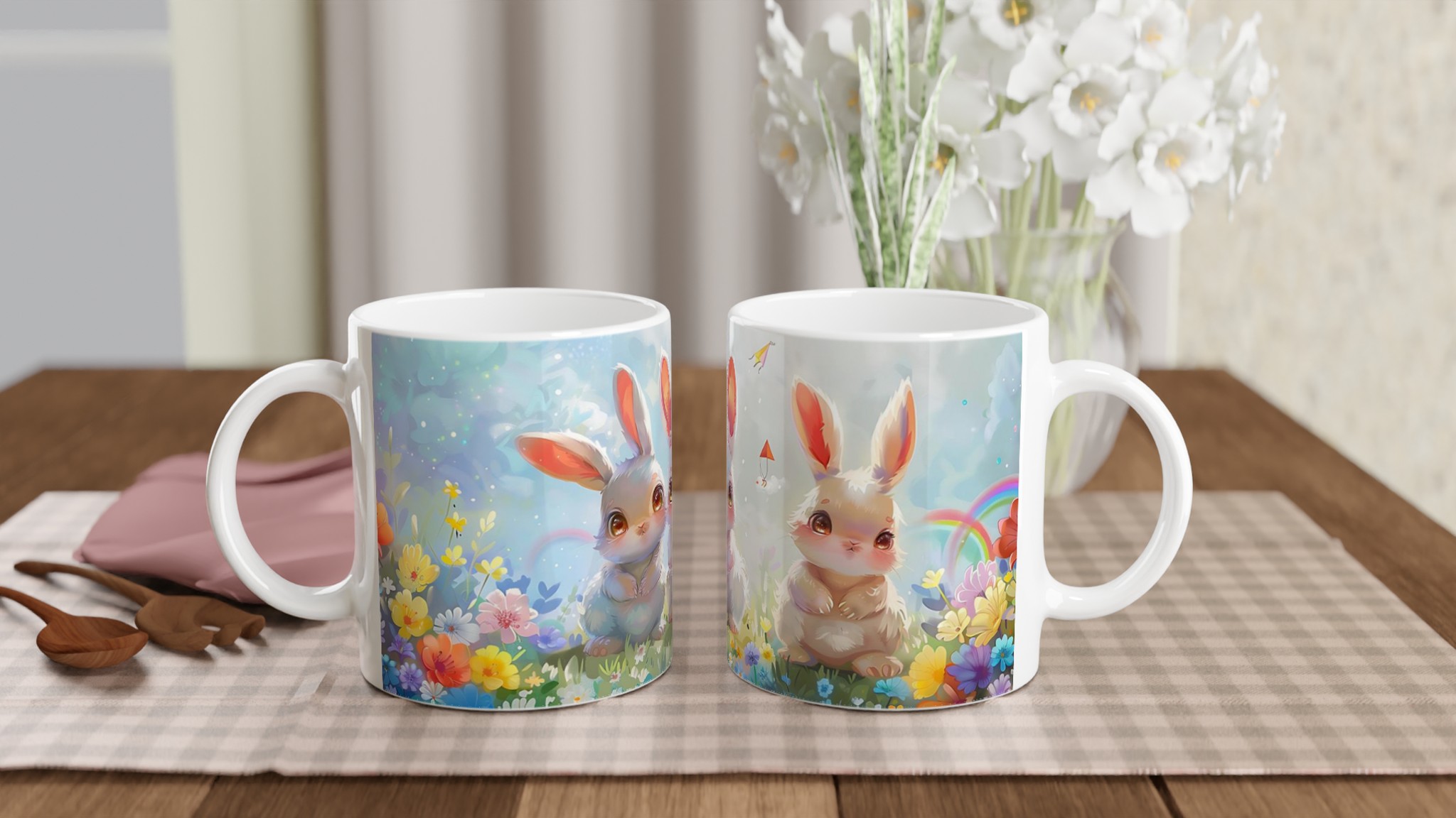 Söta Påskkaniner Keramikmugg - 11oz, Välj bland 7 Livfulla Färger för En Magisk Kaffestund 10 88f42930-2c21-4b0e-b0b1-f762805a9e59