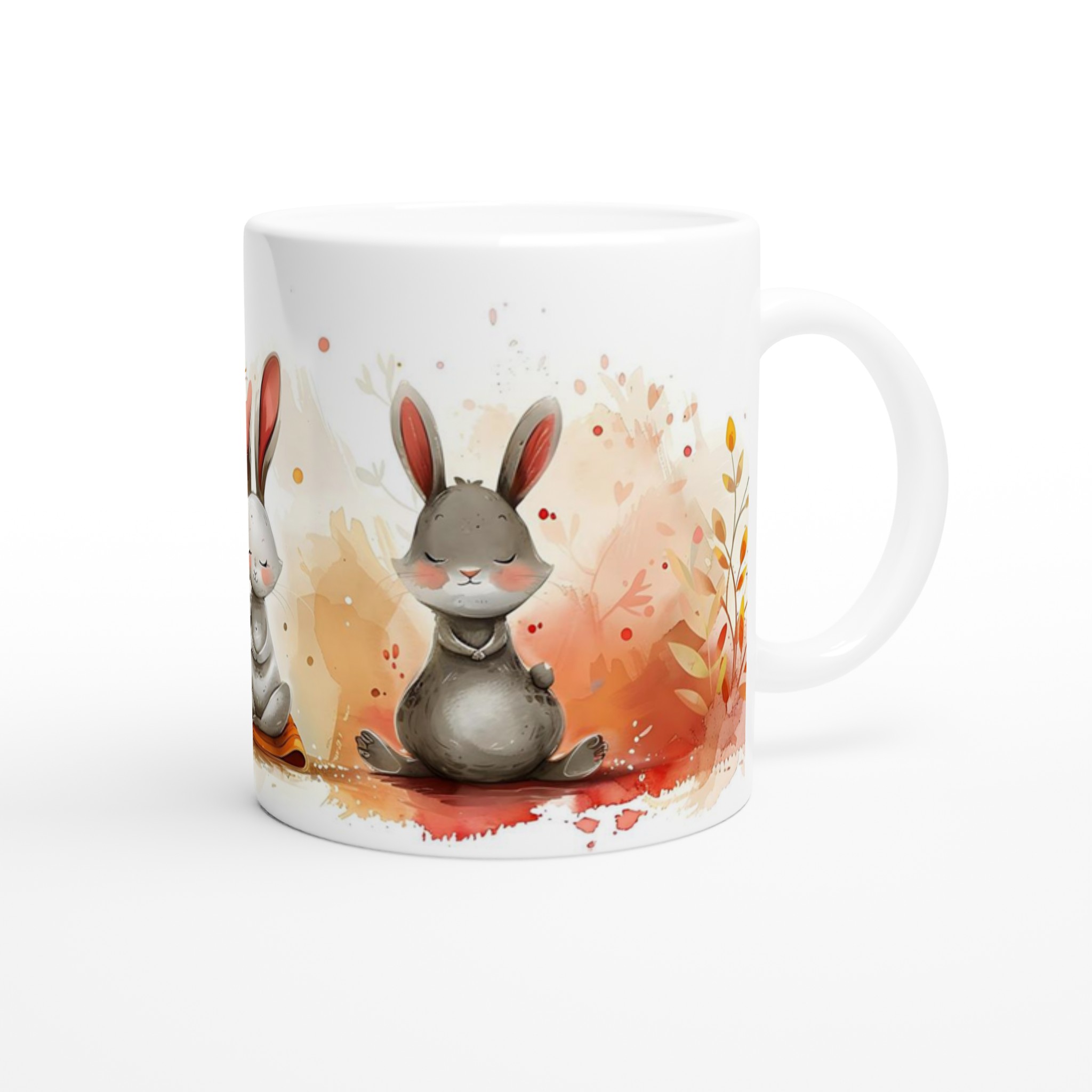 Zen-Kaniner Mugg - Akvarell Fred & Glädje, 11oz Keramisk Mugg i Valfri Färg 9 88f7db10-96b1-4661-8c8f-588d561ea2e0