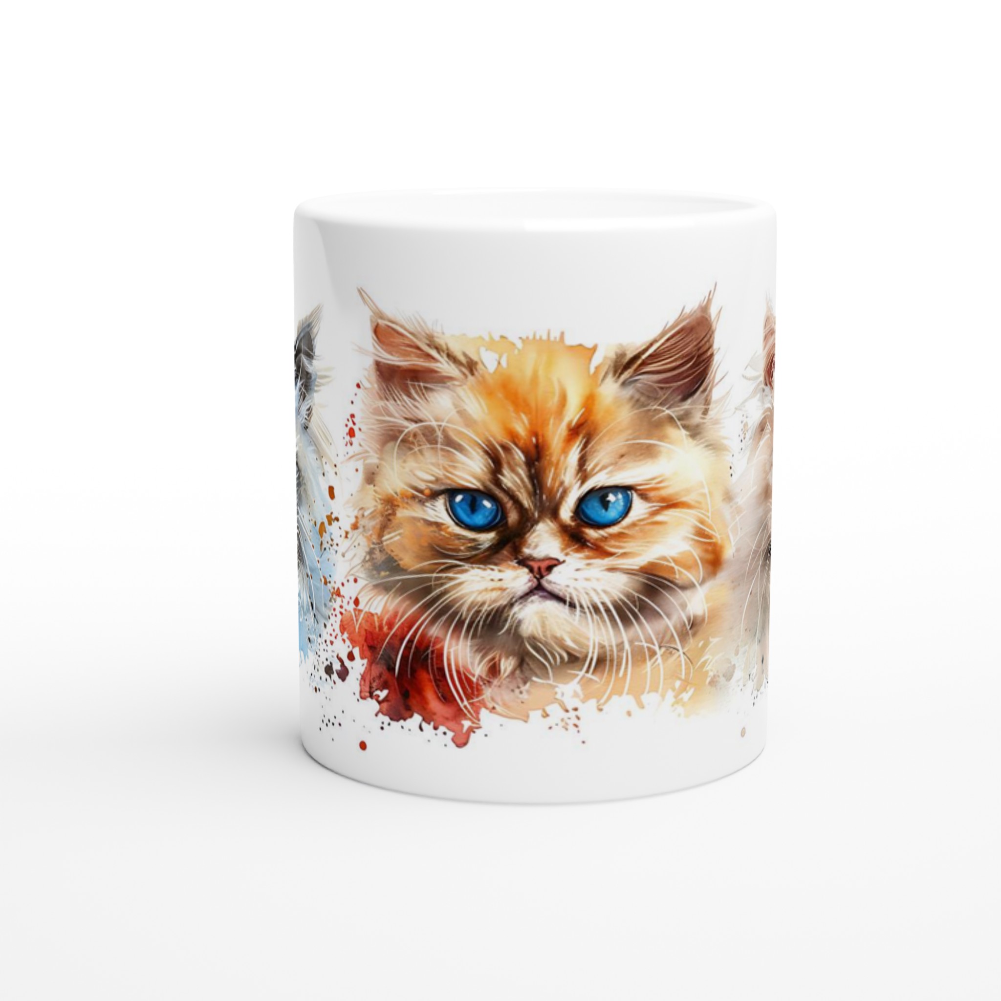 Kattälskarens Drömmugg: Akvarellkatter i Flera Färger – 11 oz Keramisk Mugg 8 891d1f91-55f3-4e49-8b5c-78b66cc70a66