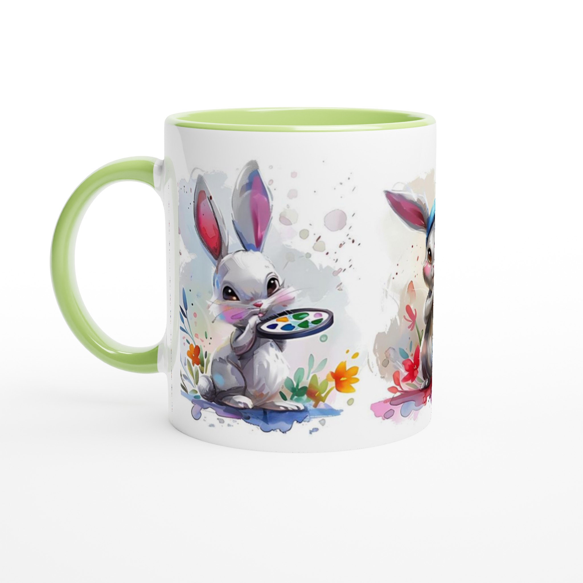 Konstnärliga Kaniner Keramikmugg – Charmig Akvarelldesign för Kaffe & Te i Flera Färger 3 8931d6b8-bb54-45f7-aae7-2ccdd2b76244