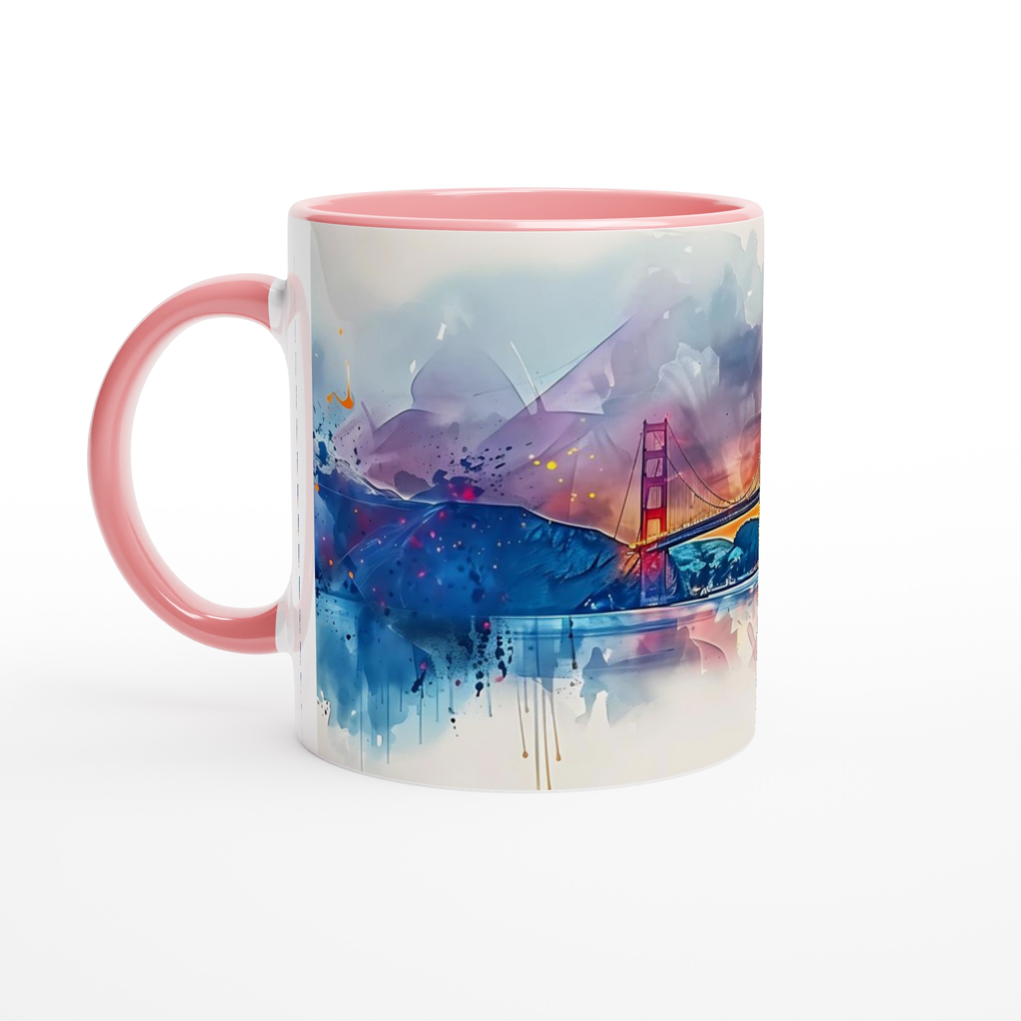 Golden Gate Akvarell Mugg - 11oz Keramikmugg med Ikonisk San Francisco Solnedgång 7 8969f5b0-d0d1-442b-9376-fcfc5753f204
