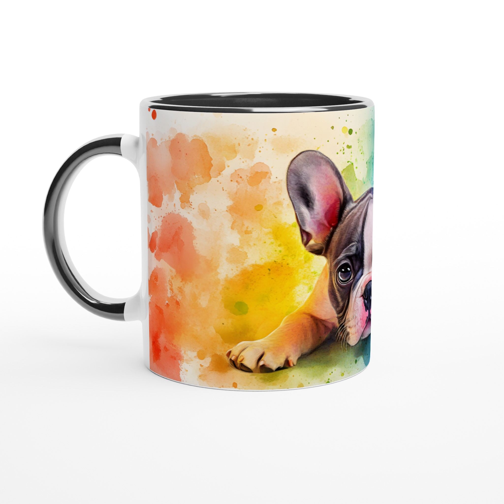 Färgglad Akvarell Fransk Bulldog Keramikmugg - 11oz, Levande Design som Lysar! 4 8982a6e5-444d-4e85-b621-c9cd61141e1e