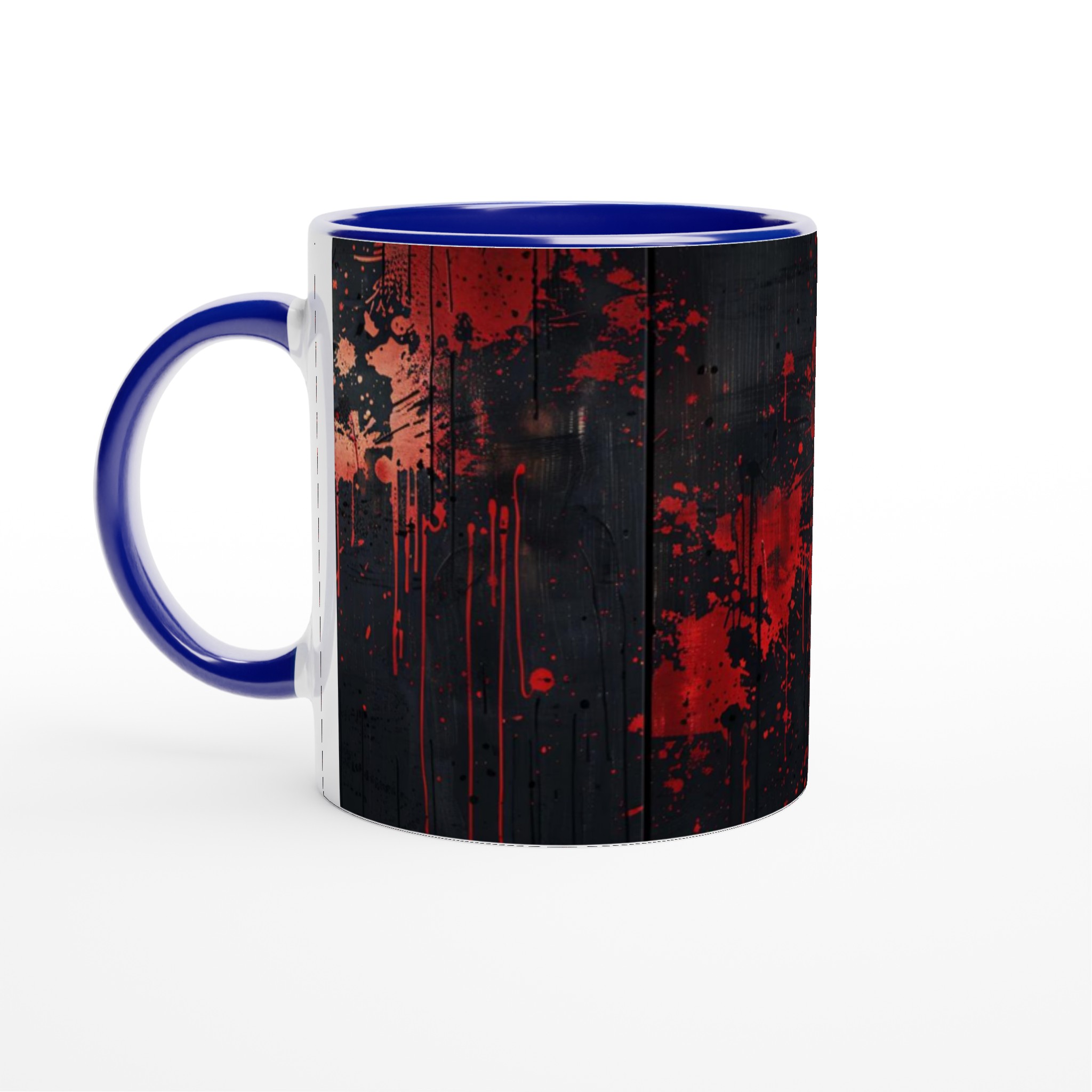 Red Splatter Art Mugg – 11oz Keramisk Mugg med Gotisk Grunge-design 4 89a30490-b934-4a81-9935-545de8c33a99