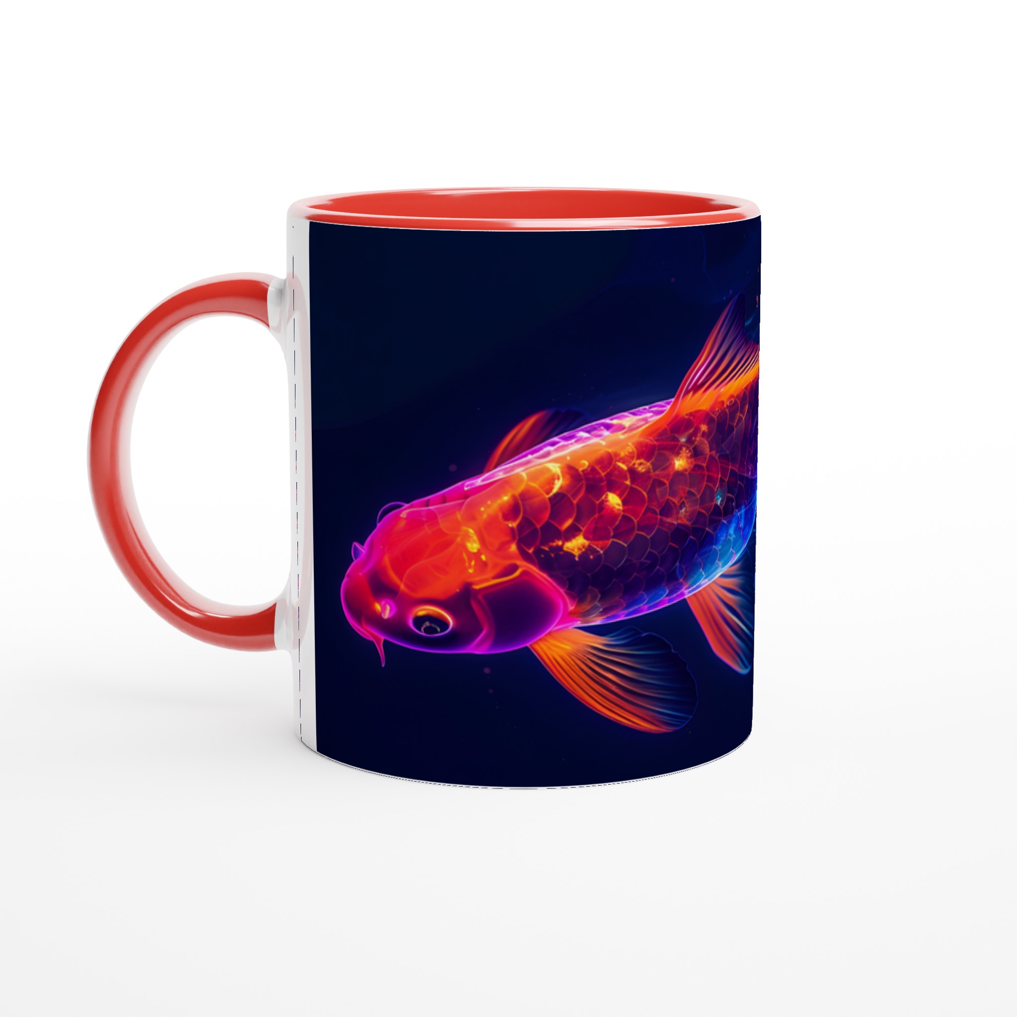 Neon Koi Fiska 11oz Keramisk Mugg - Lysande Design i Väljbara Färger 2 89a32d16-d334-44f2-831c-a35240aed253