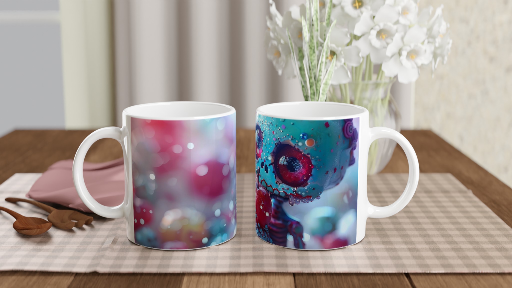 Mystisk Skalle med Äppeldesign 11oz Keramisk Mugg – Välj bland 7 Livfulla Färger! 10 89b83d2c-1e6a-4159-b60e-541d8416b409