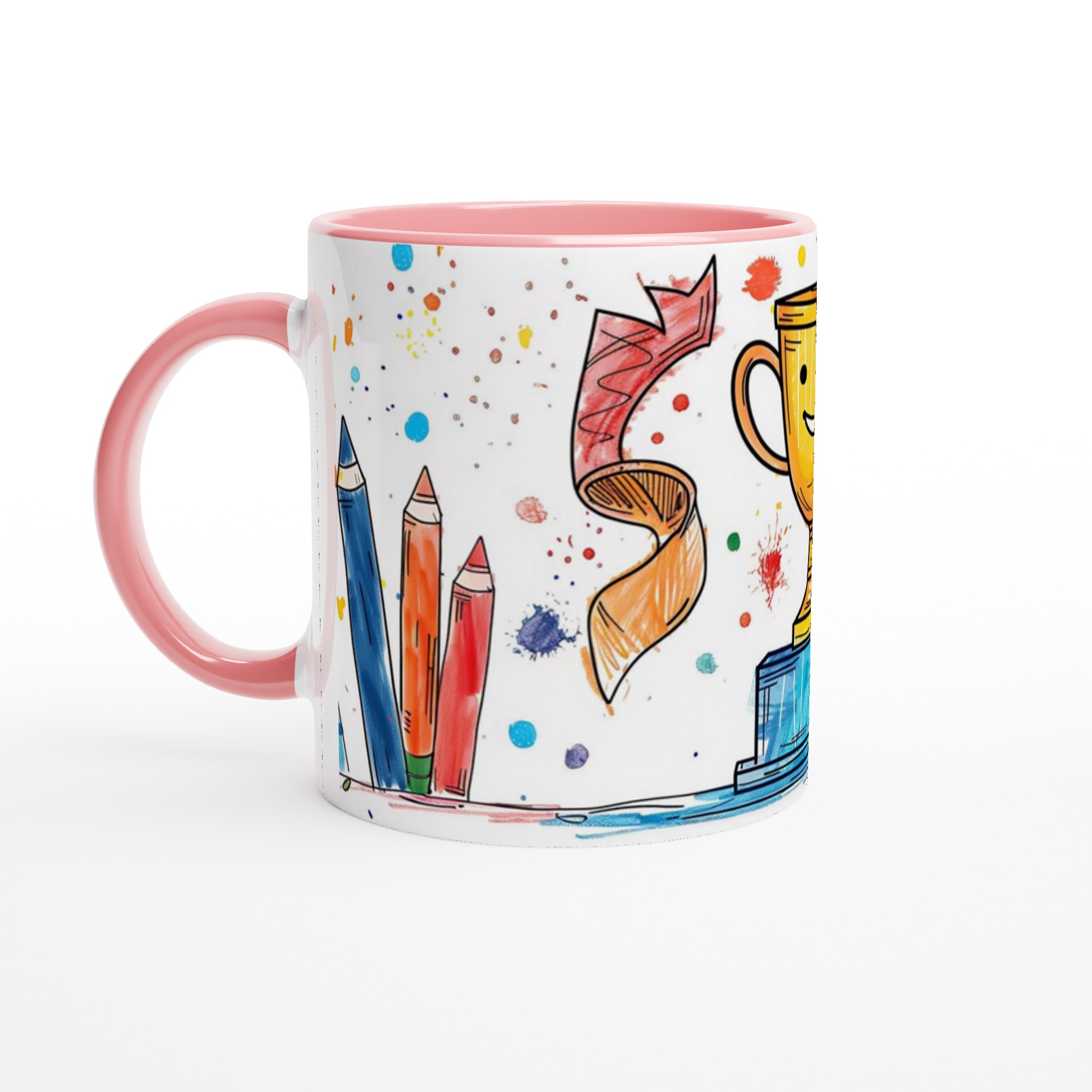 Vinnarmugg med Glad Trofé & Färgsprakande Krita Design – 11oz Keramisk Mugg i Valfri Färg! 6 89c88dc4-f806-443c-be02-d78275290b47