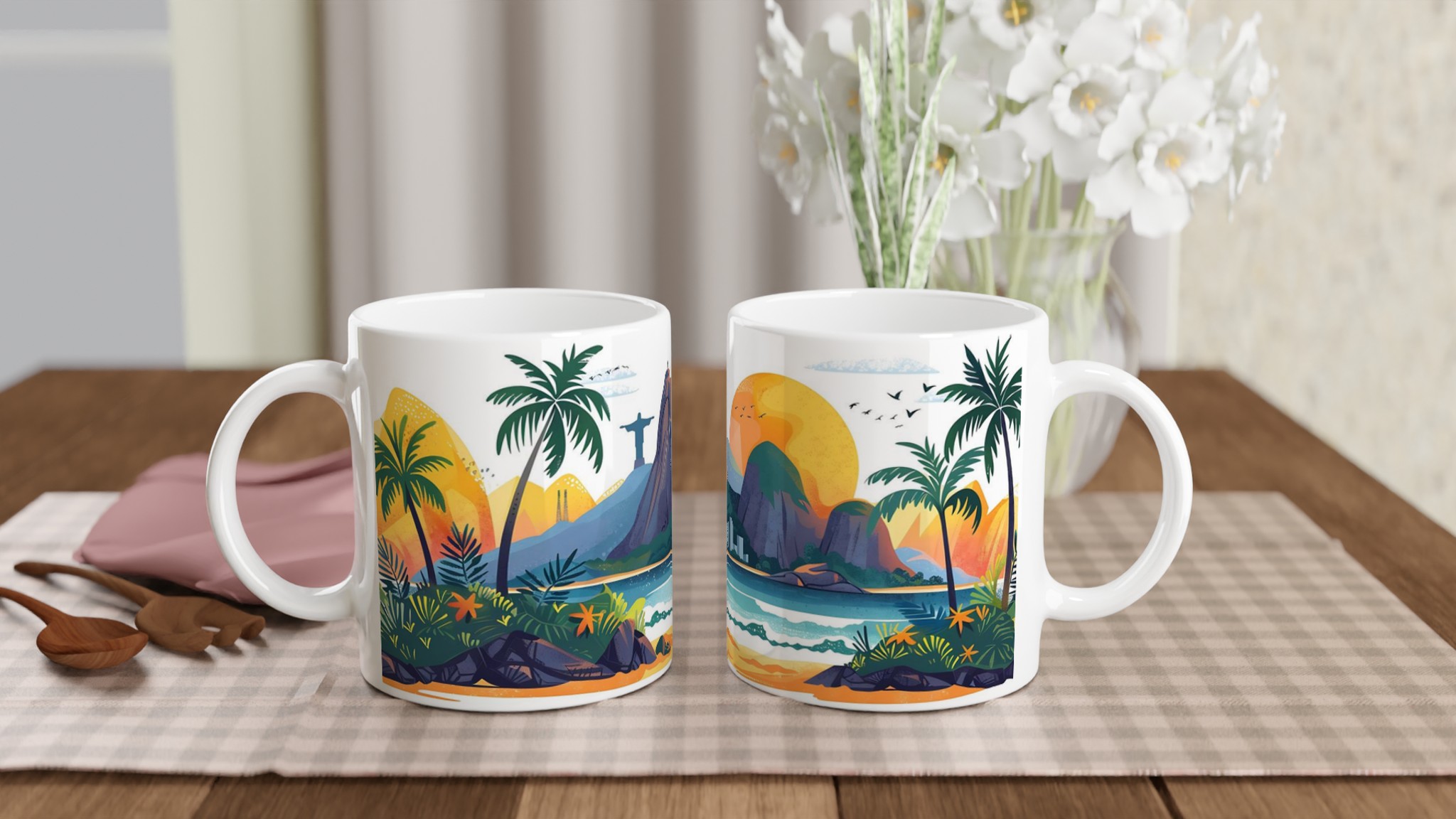 Rio De Janeiro Semestermugg: Fånga Solnedgången och Tropiska Vyer i 11 oz Keramik 10 8a368fe7-ffce-4772-bca0-9954c27166b1