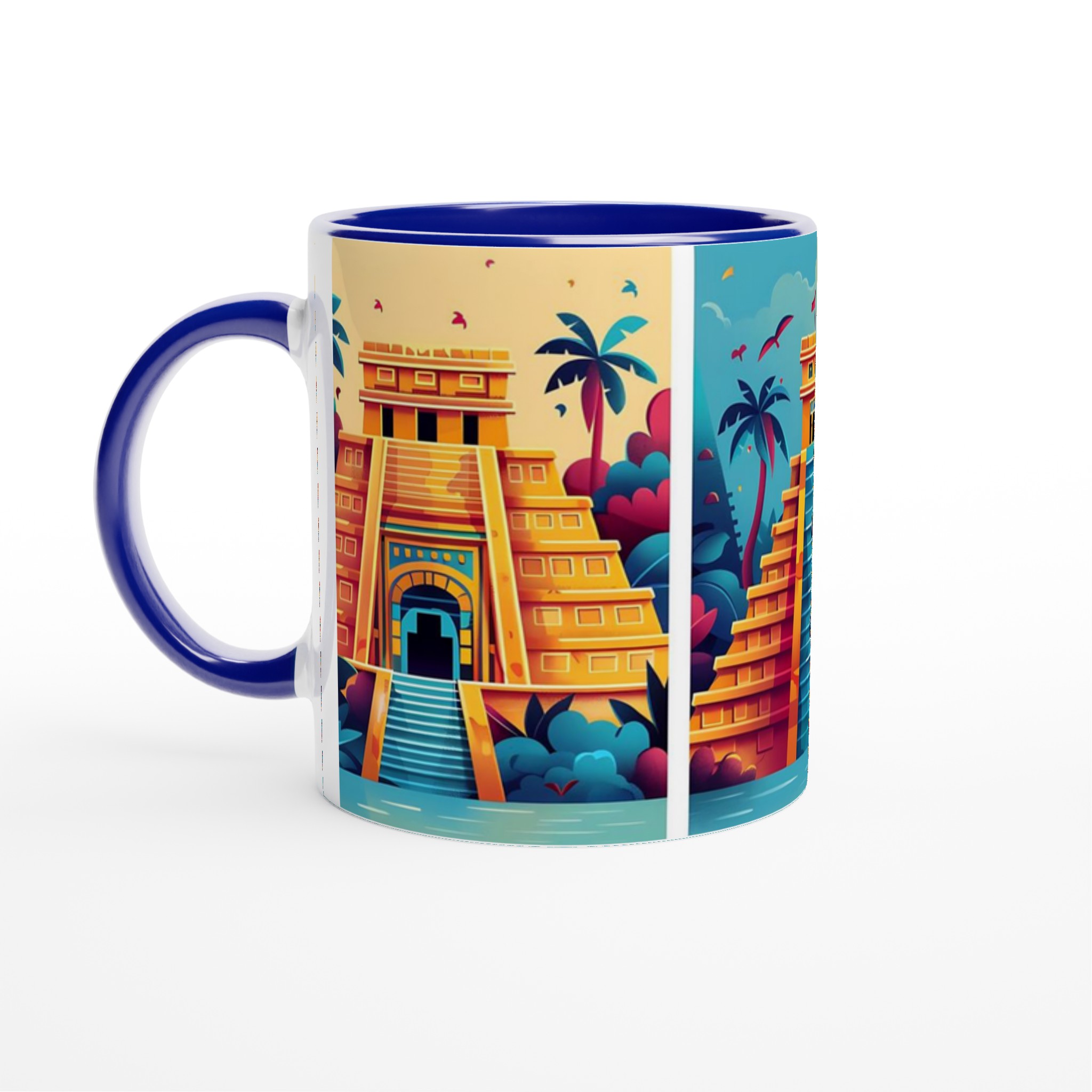 Aztec Inspired Keramikmugg – Färgglad Maya Tempeldesign 4 8a8f0933-e1a2-4fef-a9aa-fc877b92d291